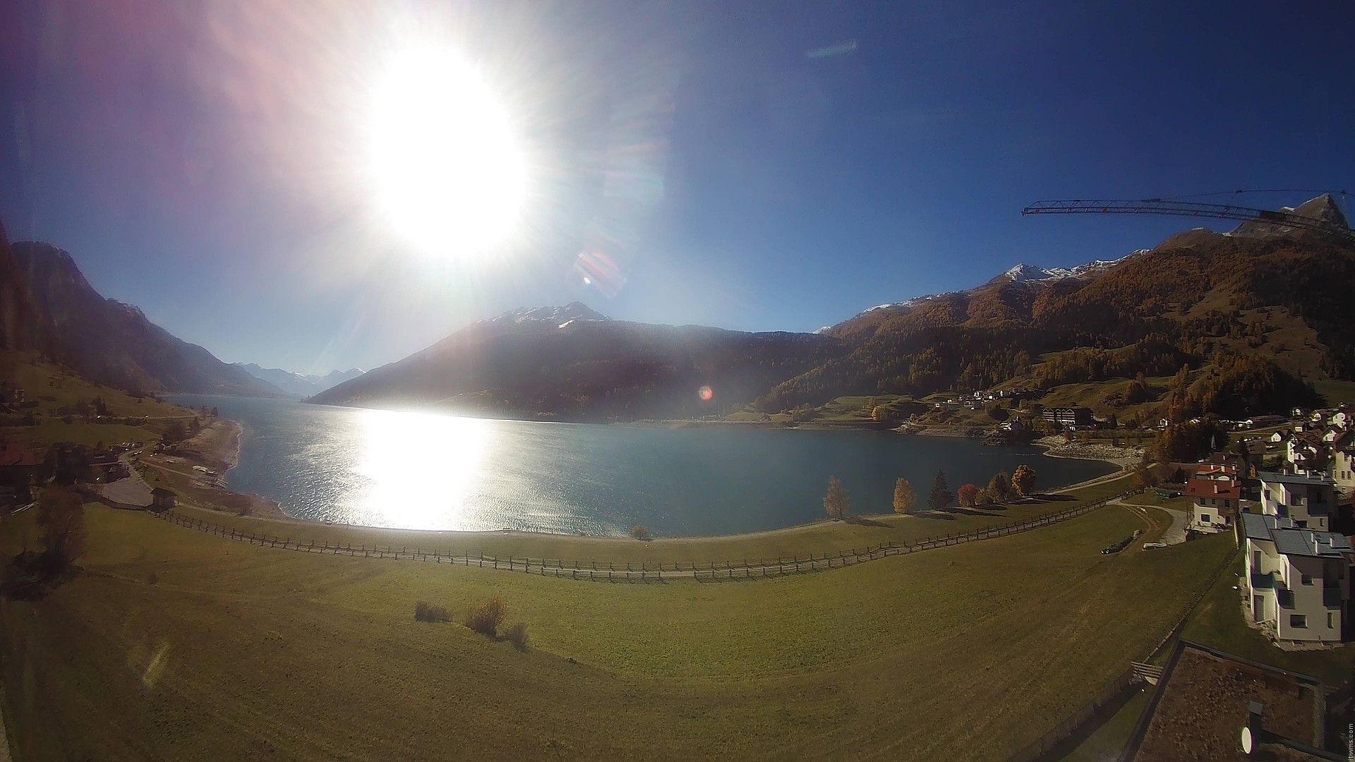 Archived image Webcam View to the Lake Resia