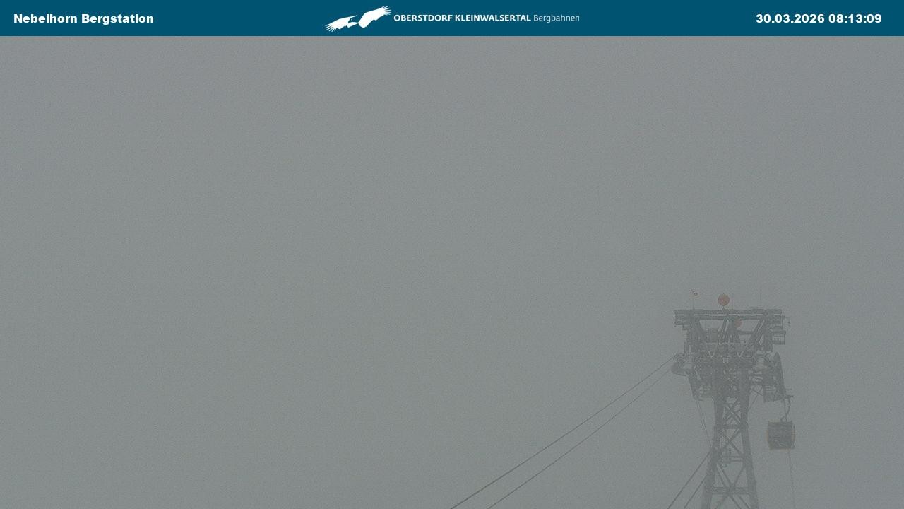 Archived image Webcam View from the "Höfatsblick" mountain station down the valley