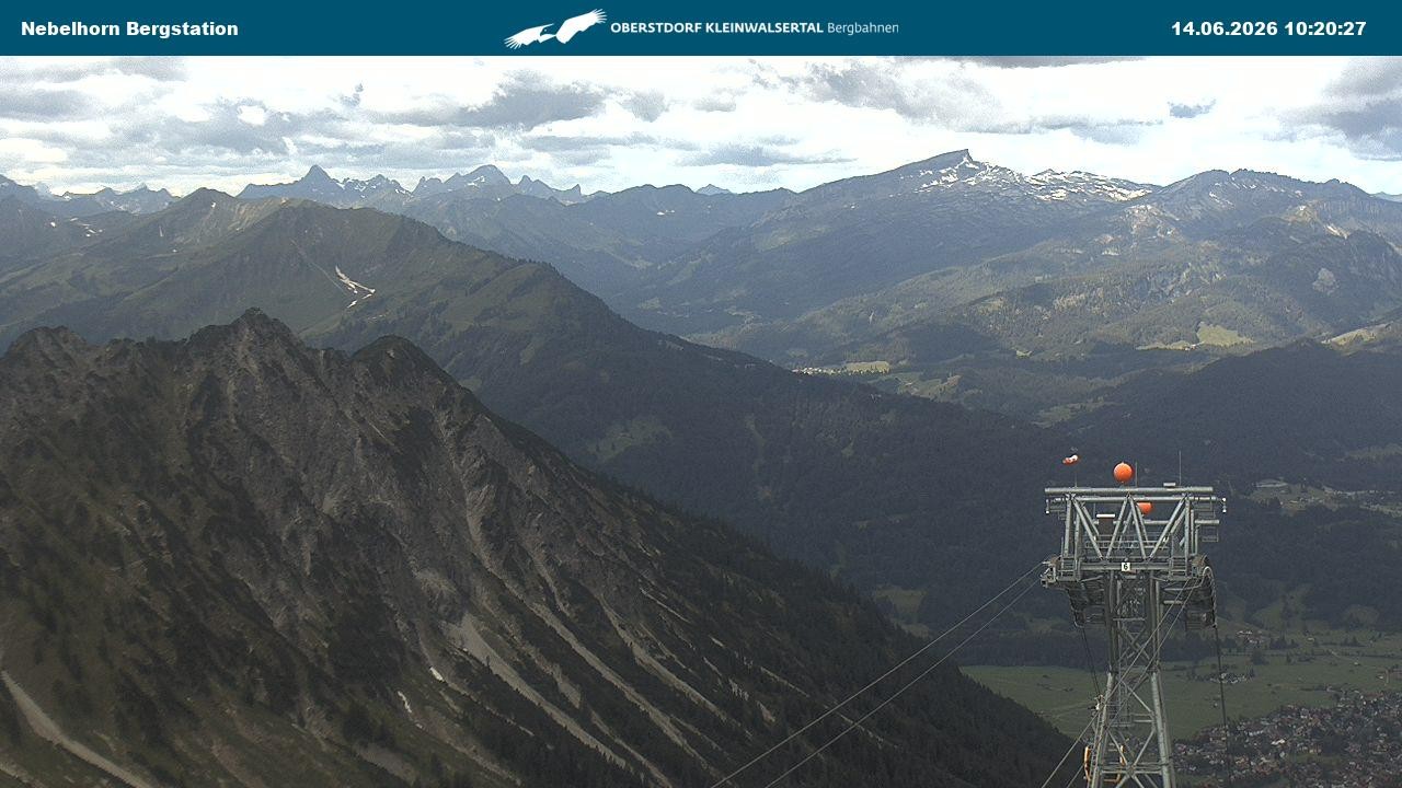 Archiv Foto Webcam Blick von der "Höfatsblick" Bergstation ins Tal