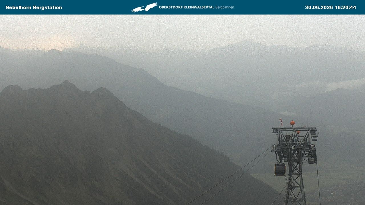 Archiv Foto Webcam Blick von der "Höfatsblick" Bergstation ins Tal