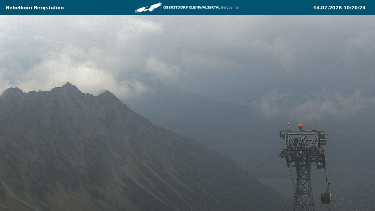 Archiv Foto Webcam Blick von der "Höfatsblick" Bergstation ins Tal