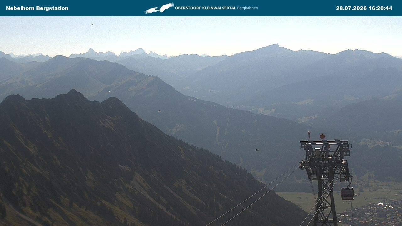 Archiv Foto Webcam Blick von der "Höfatsblick" Bergstation ins Tal