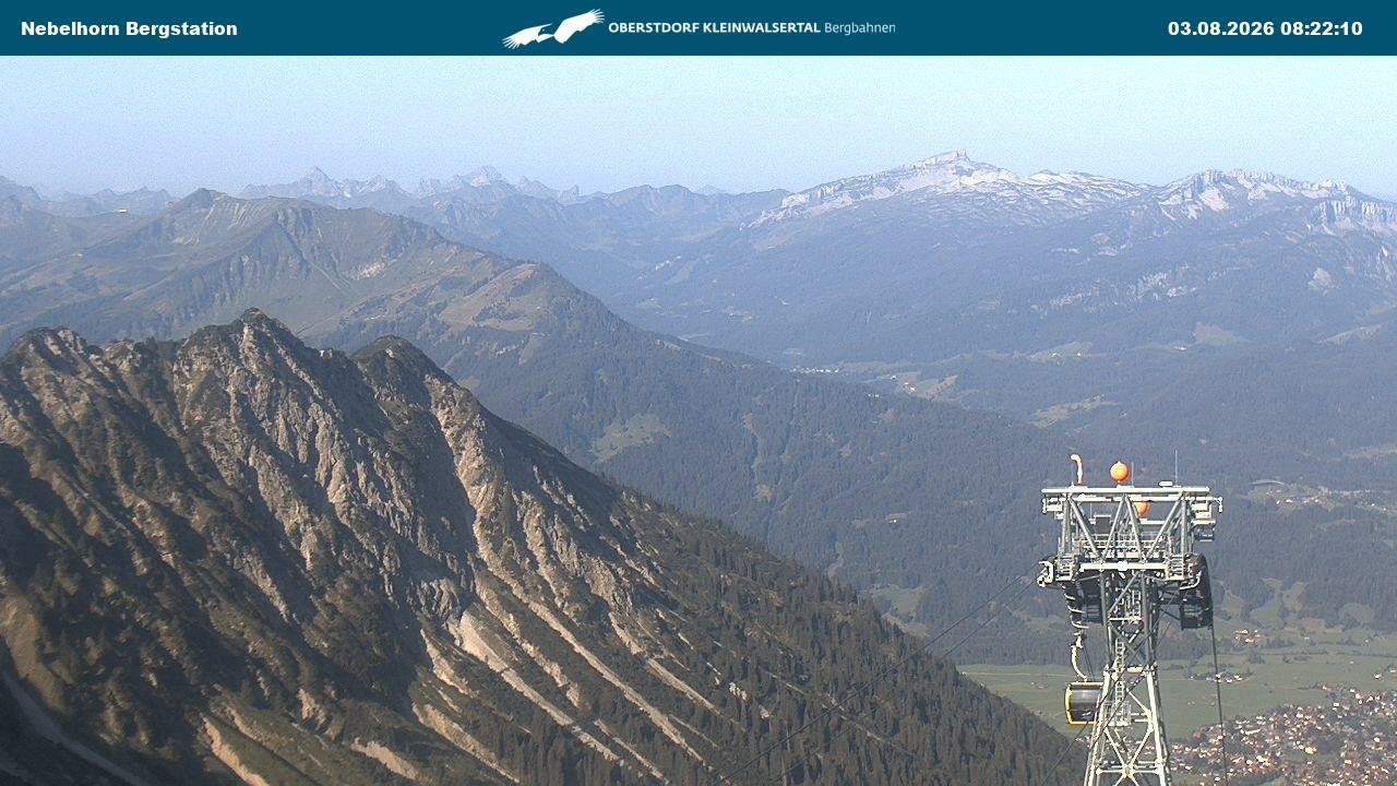 Archiv Foto Webcam Blick von der "Höfatsblick" Bergstation ins Tal