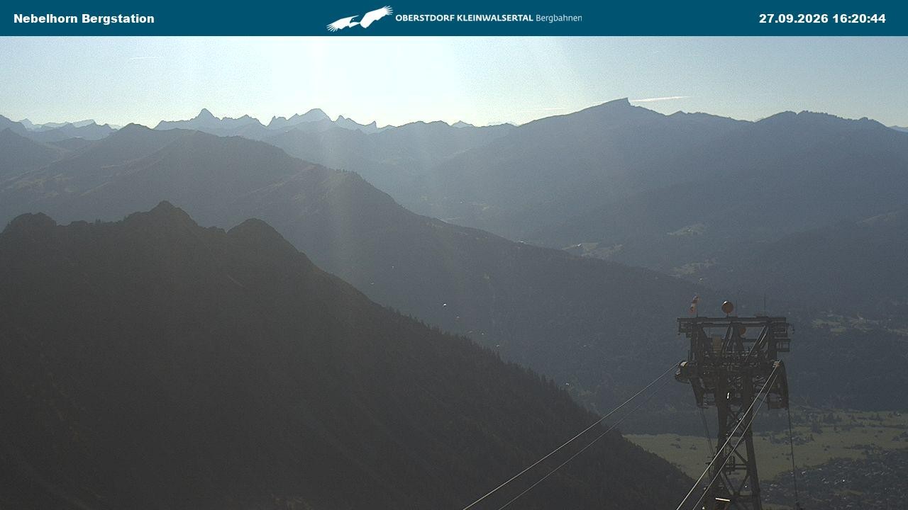 Archiv Foto Webcam Blick von der "Höfatsblick" Bergstation ins Tal