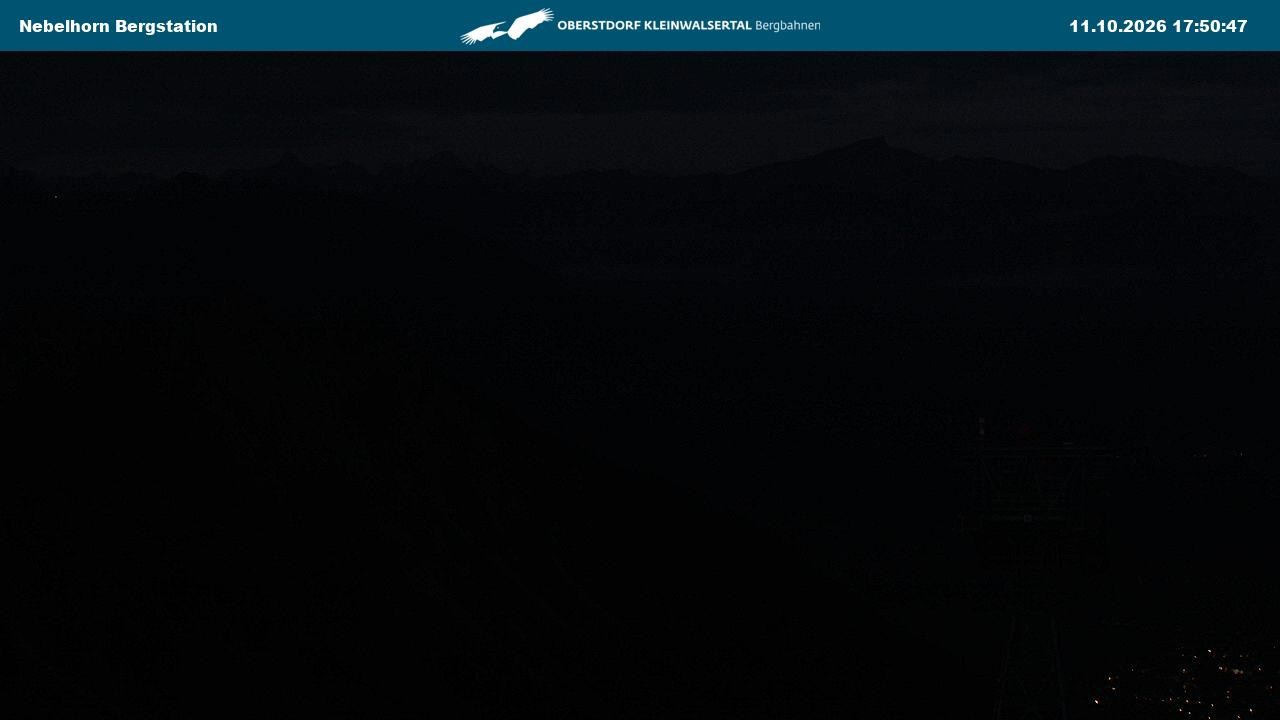 Archived image Webcam View from the "Höfatsblick" mountain station down the valley