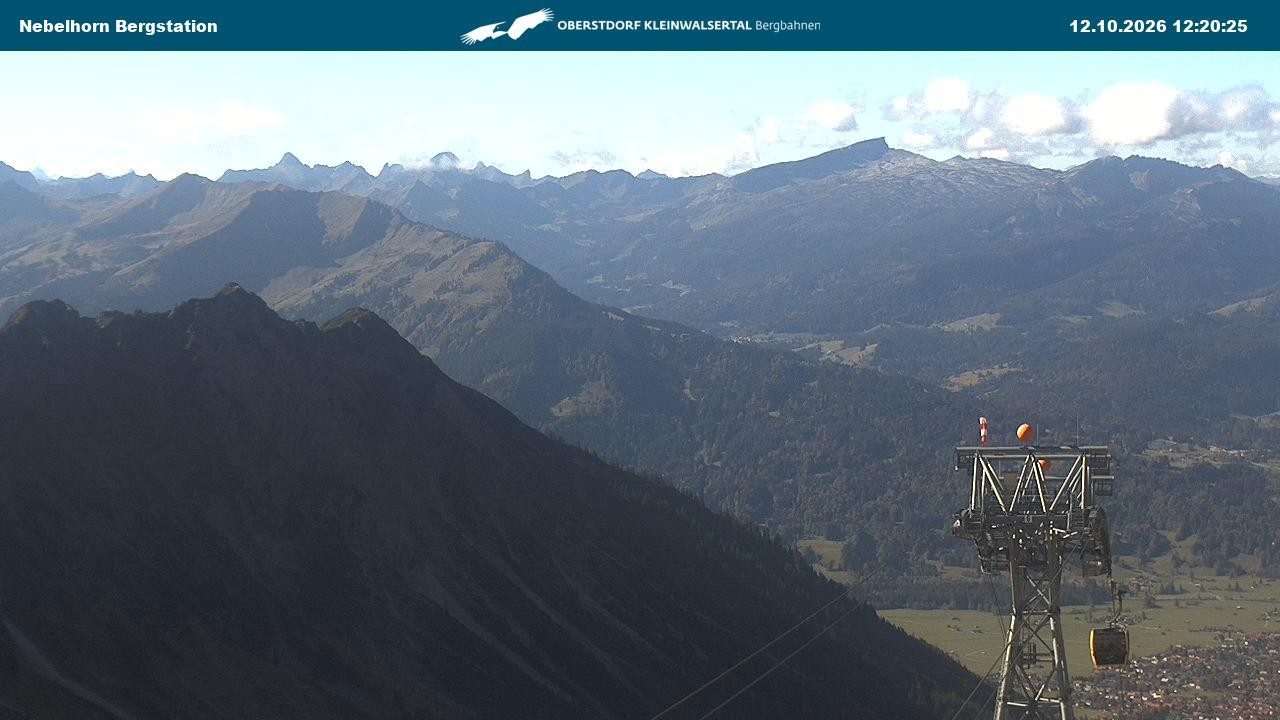 Archived image Webcam View from the "Höfatsblick" mountain station down the valley
