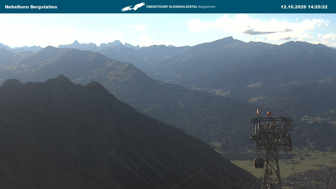 Archived image Webcam View from the "Höfatsblick" mountain station down the valley