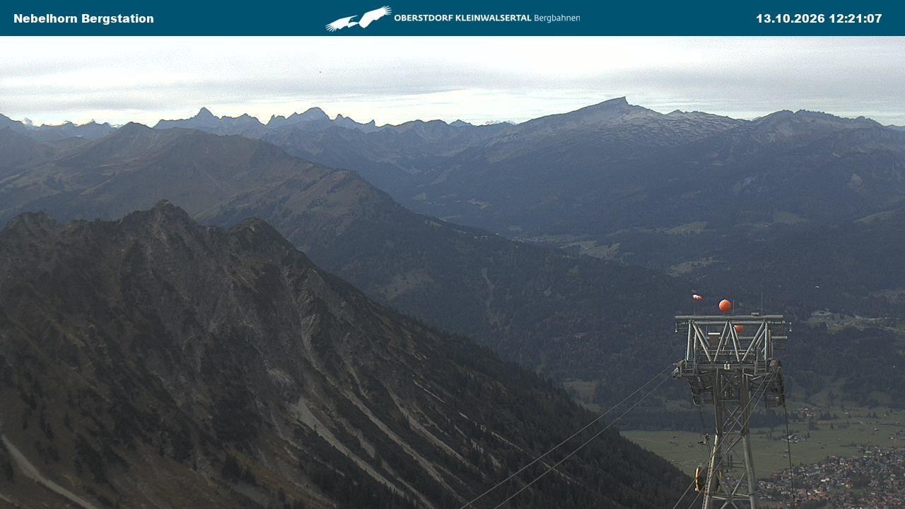 Archiv Foto Webcam Blick von der "Höfatsblick" Bergstation ins Tal
