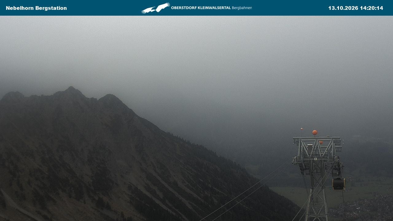 Archiv Foto Webcam Blick von der "Höfatsblick" Bergstation ins Tal