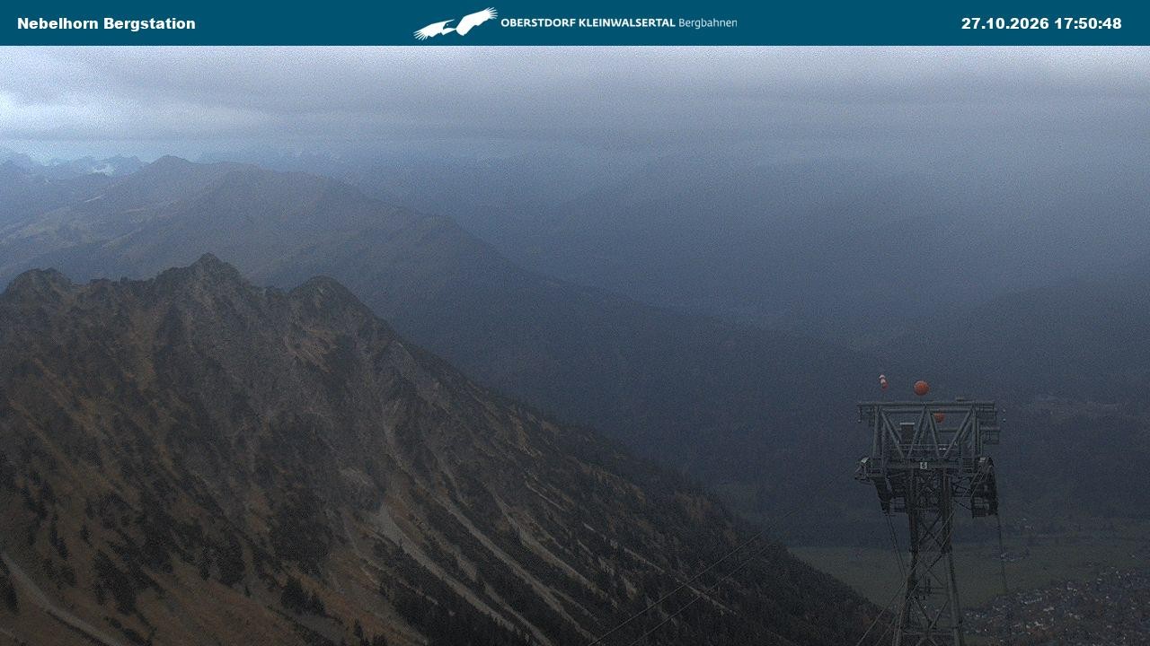 Archiv Foto Webcam Blick von der "Höfatsblick" Bergstation ins Tal