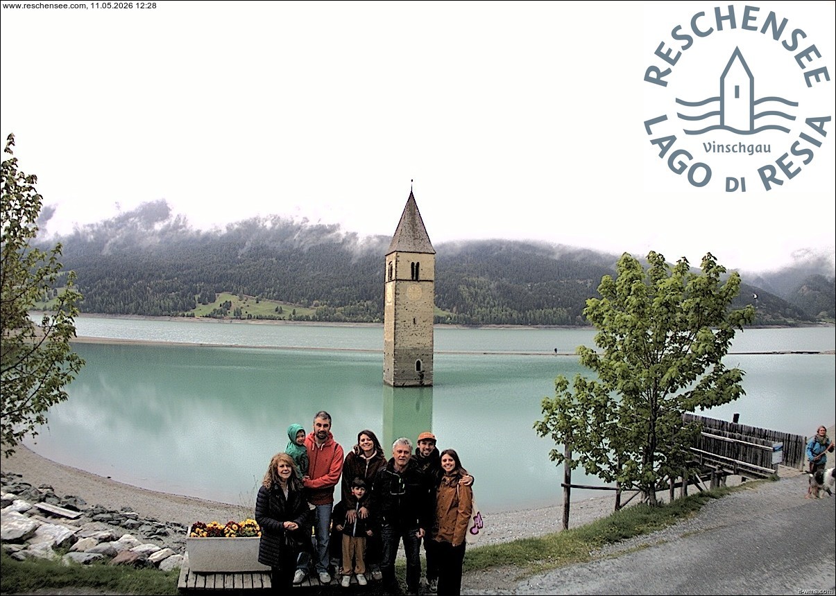 Archiv Foto Webcam Reschensee mit versunkenem Turm