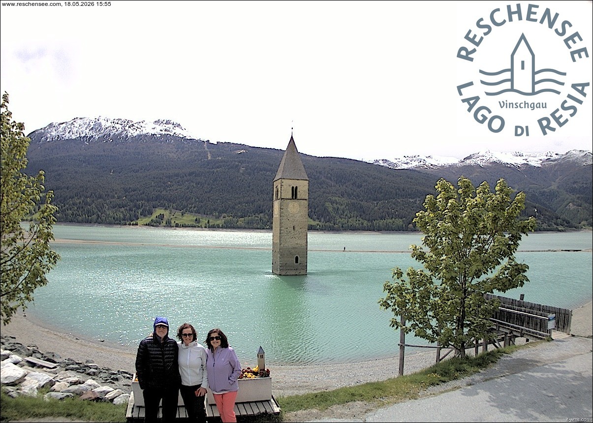 Archiv Foto Webcam Reschensee mit versunkenem Turm