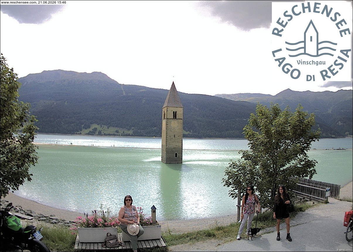 Archiv Foto Webcam Reschensee mit versunkenem Turm