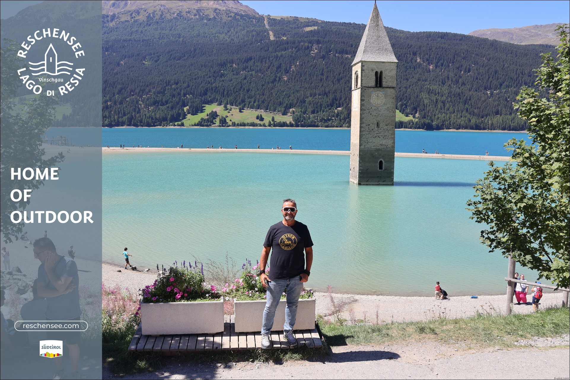 Archiv Foto Webcam Reschensee mit versunkenem Turm