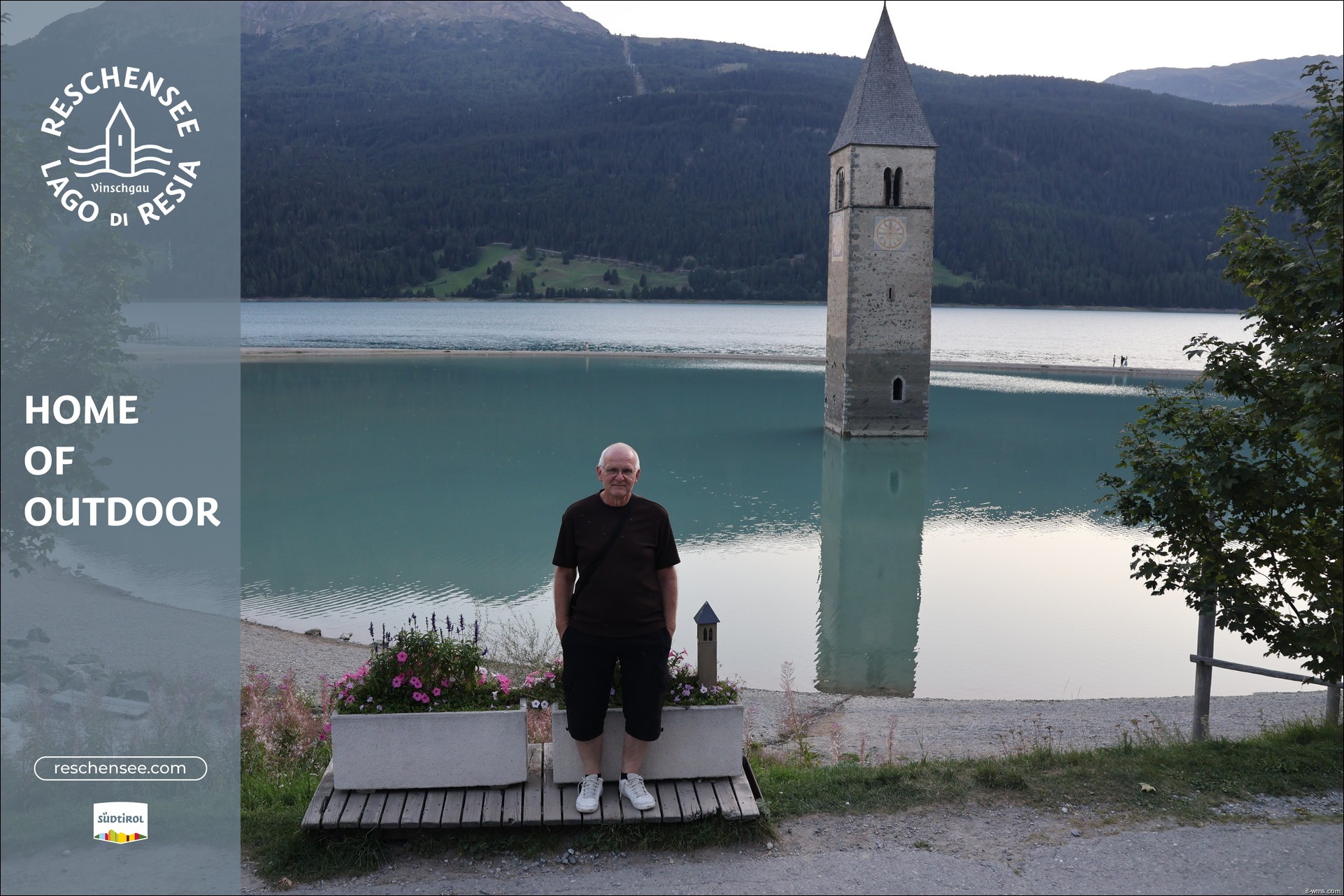Archiv Foto Webcam Reschensee mit versunkenem Turm