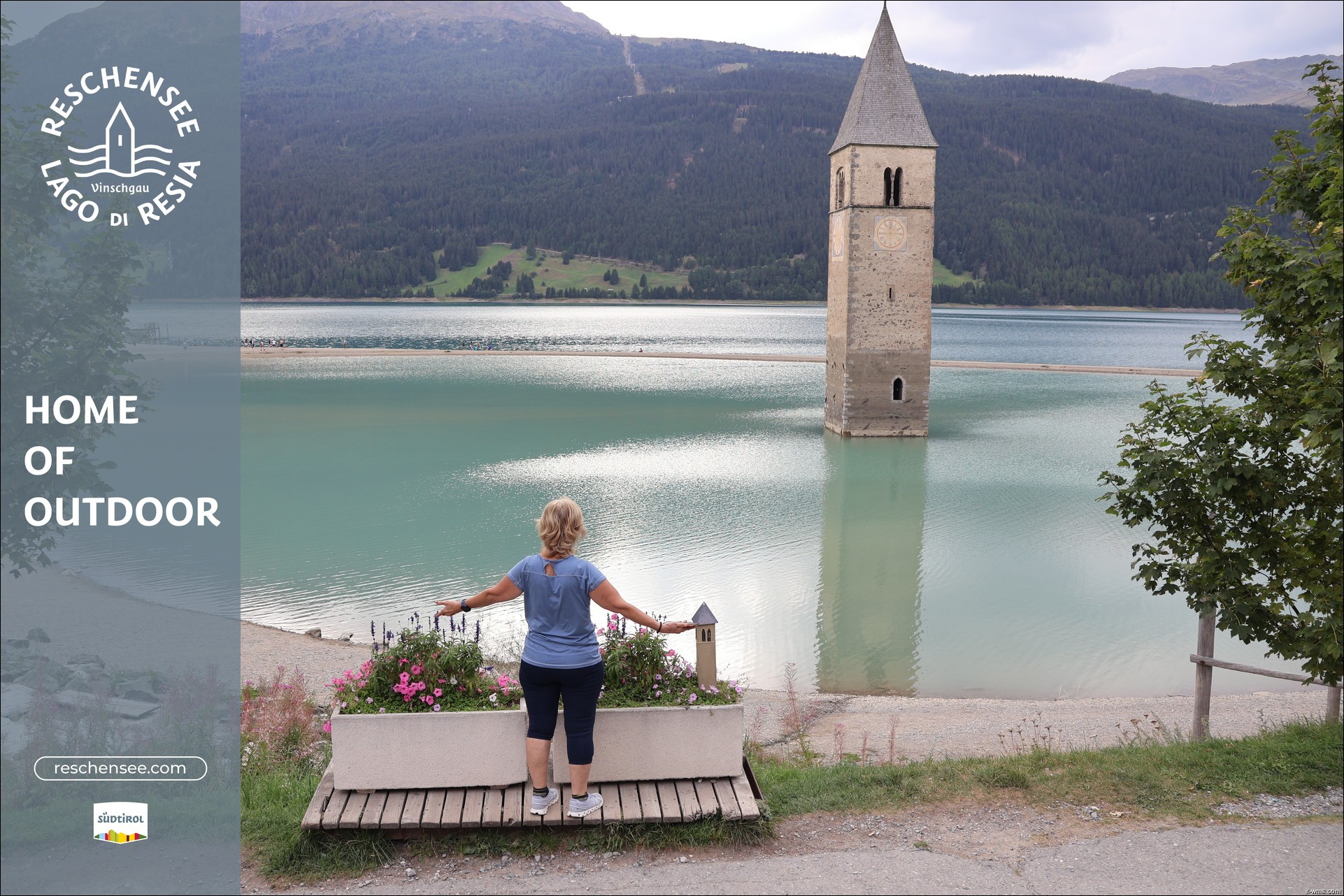 Archiv Foto Webcam Reschensee mit versunkenem Turm