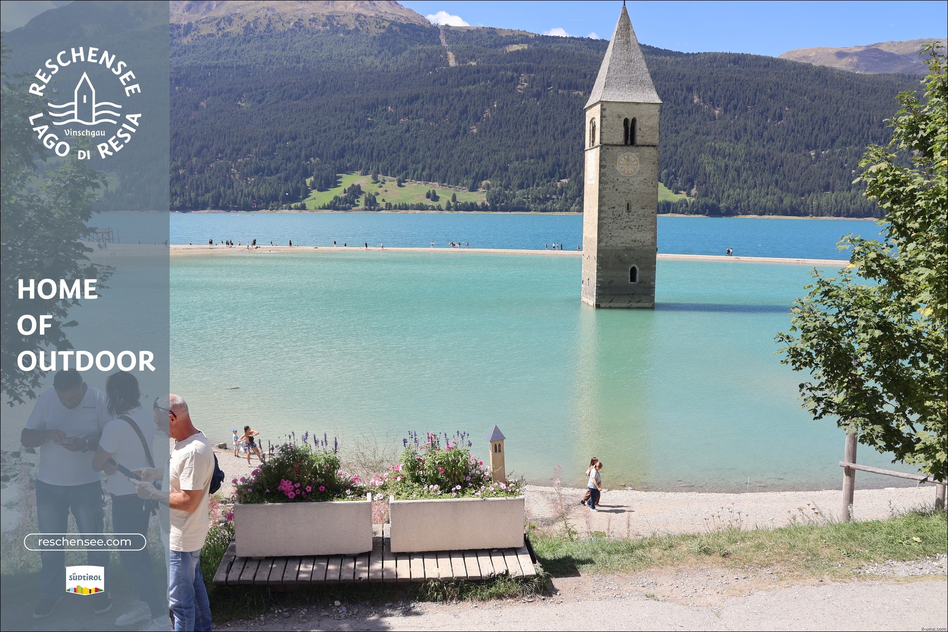 Archiv Foto Webcam Reschensee mit versunkenem Turm