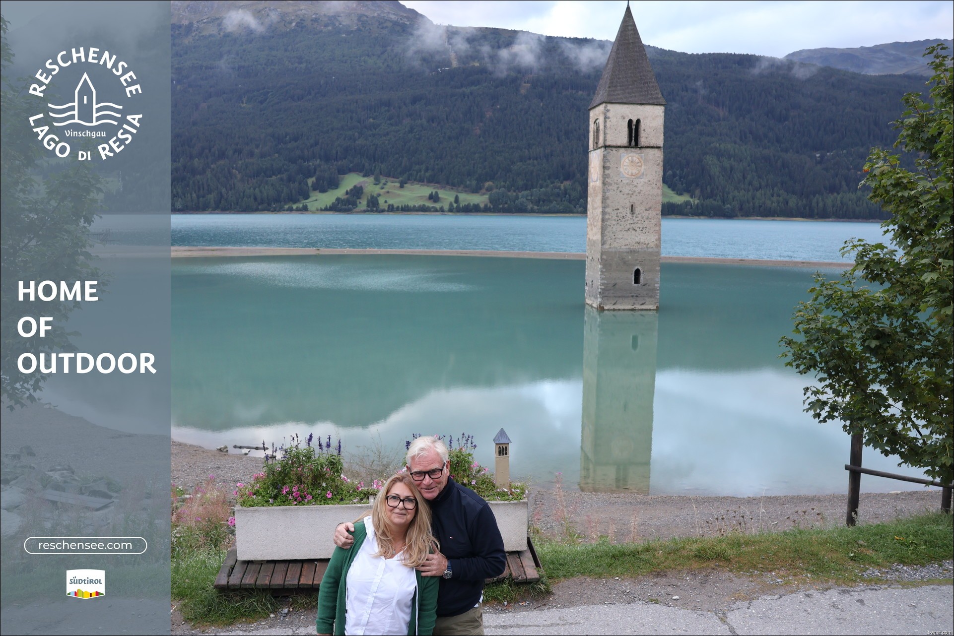 Archiv Foto Webcam Reschensee mit versunkenem Turm