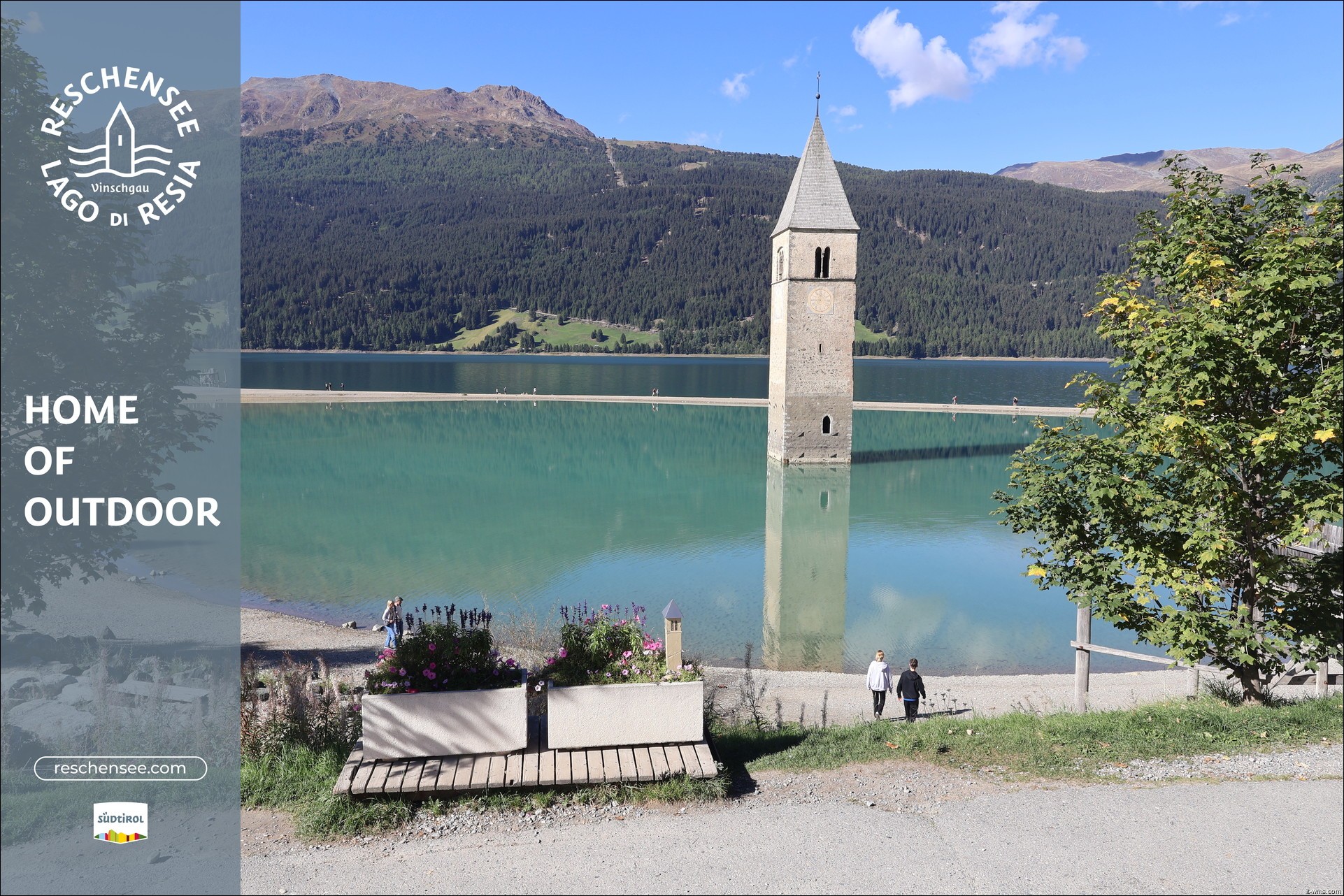 Archiv Foto Webcam Reschensee mit versunkenem Turm