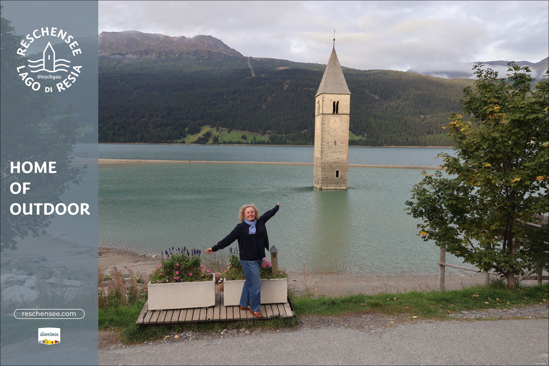 Archiv Foto Webcam Reschensee mit versunkenem Turm