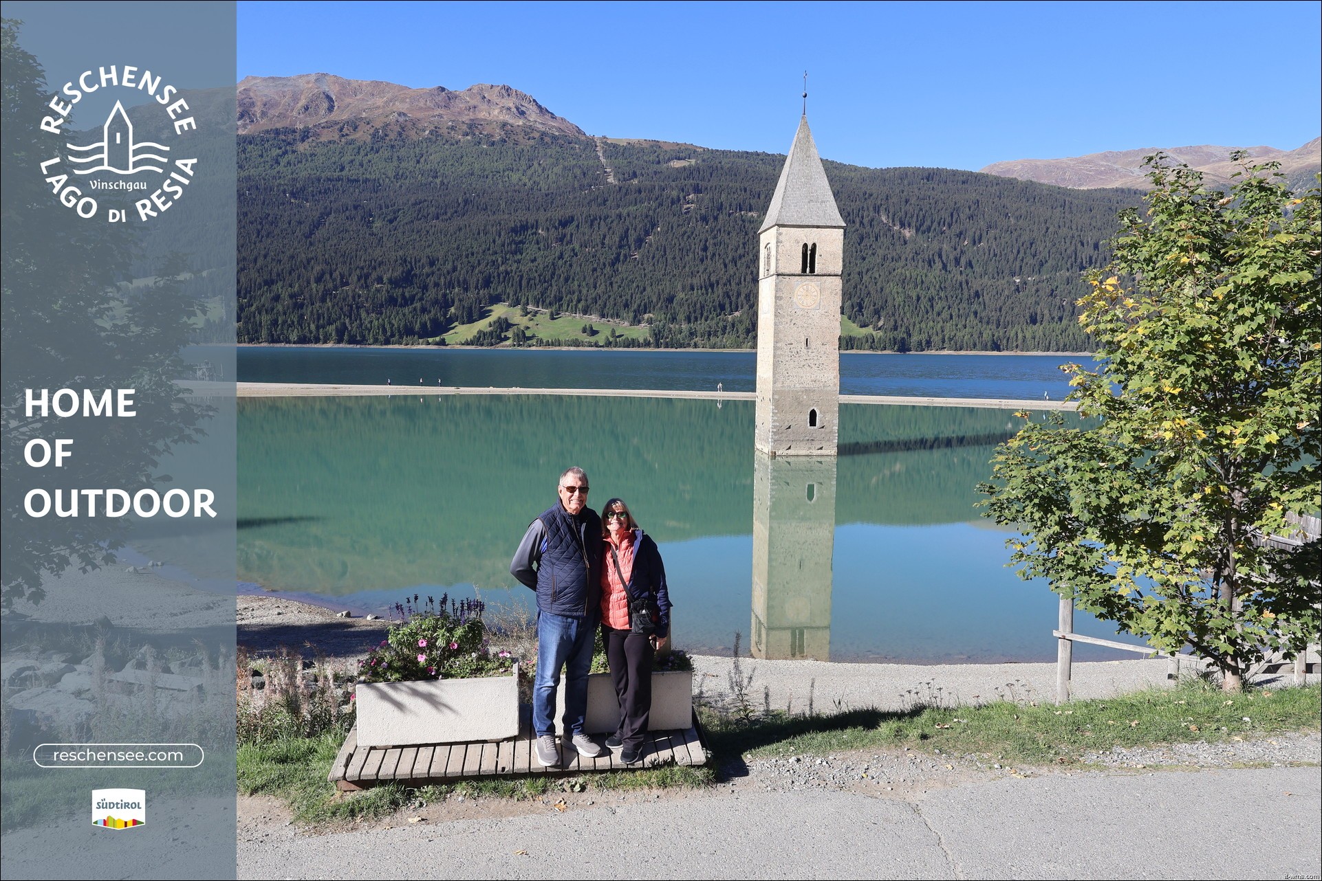 Archiv Foto Webcam Reschensee mit versunkenem Turm