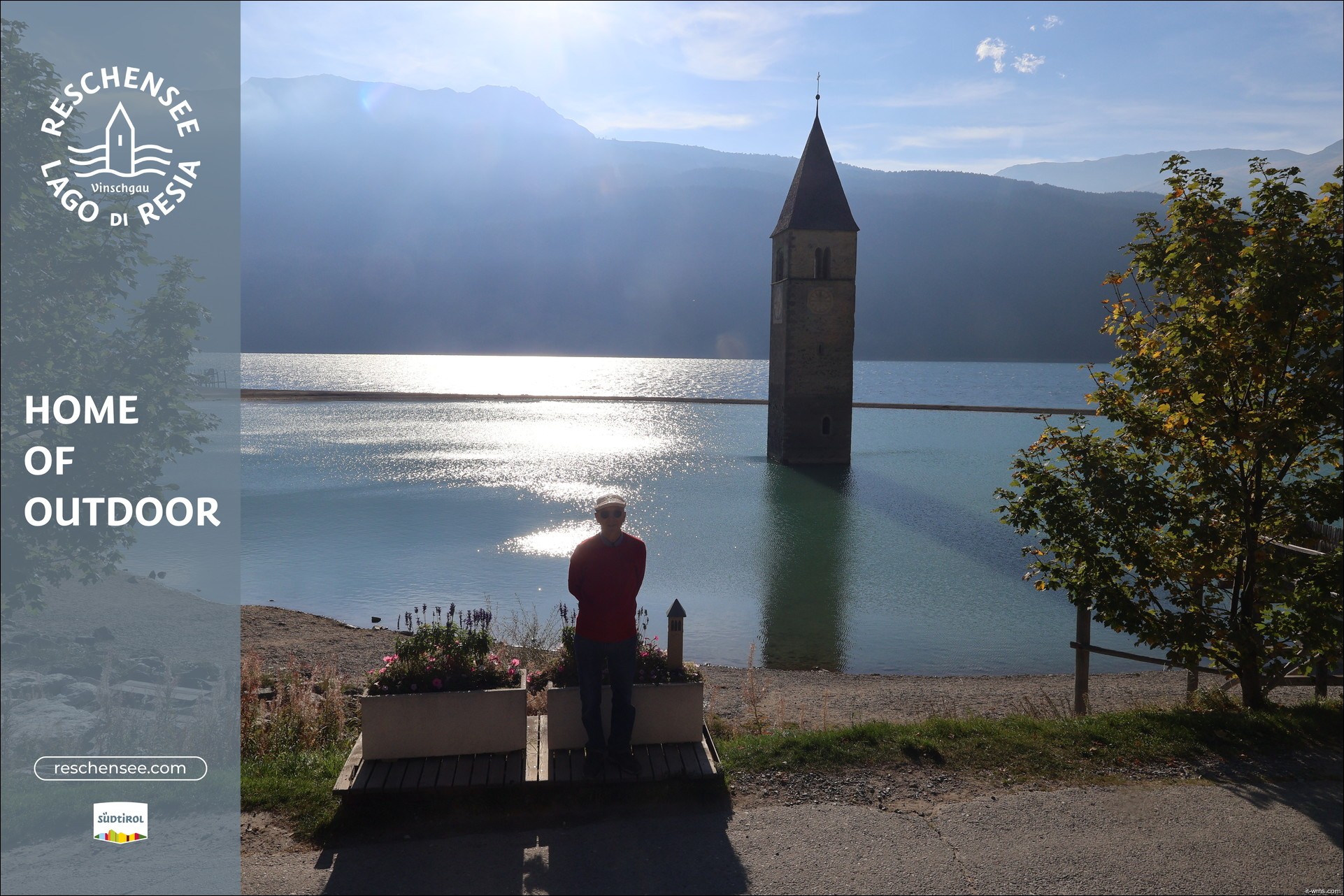 Archiv Foto Webcam Reschensee mit versunkenem Turm