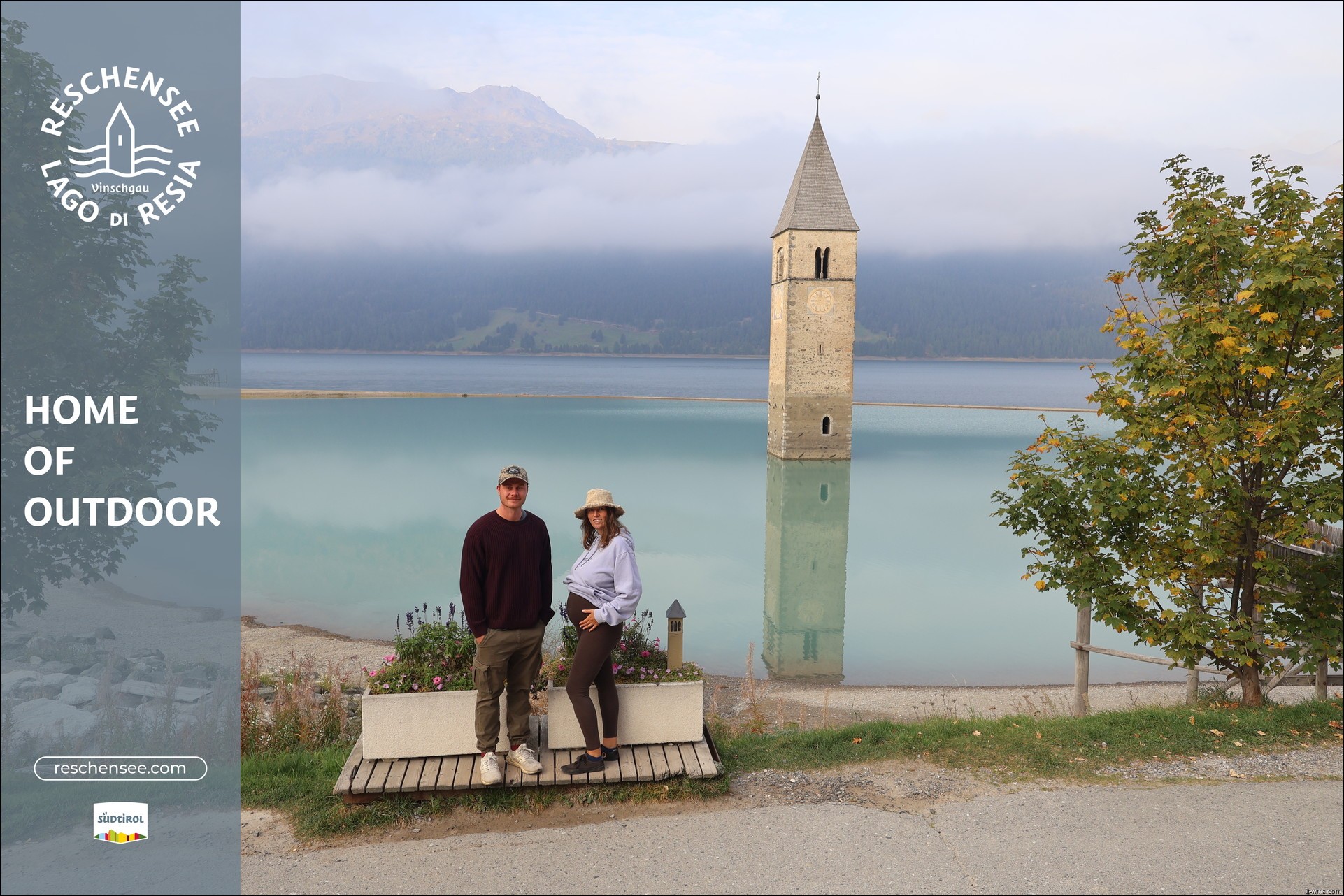 Archiv Foto Webcam Reschensee mit versunkenem Turm