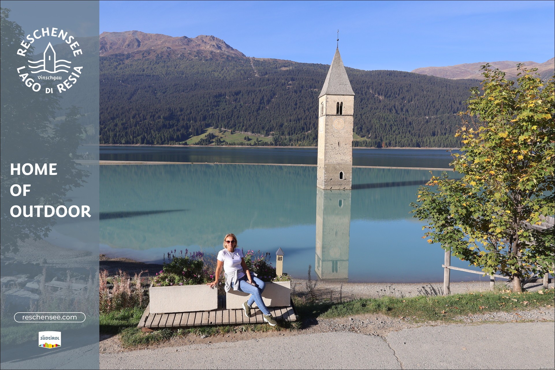 Archiv Foto Webcam Reschensee mit versunkenem Turm