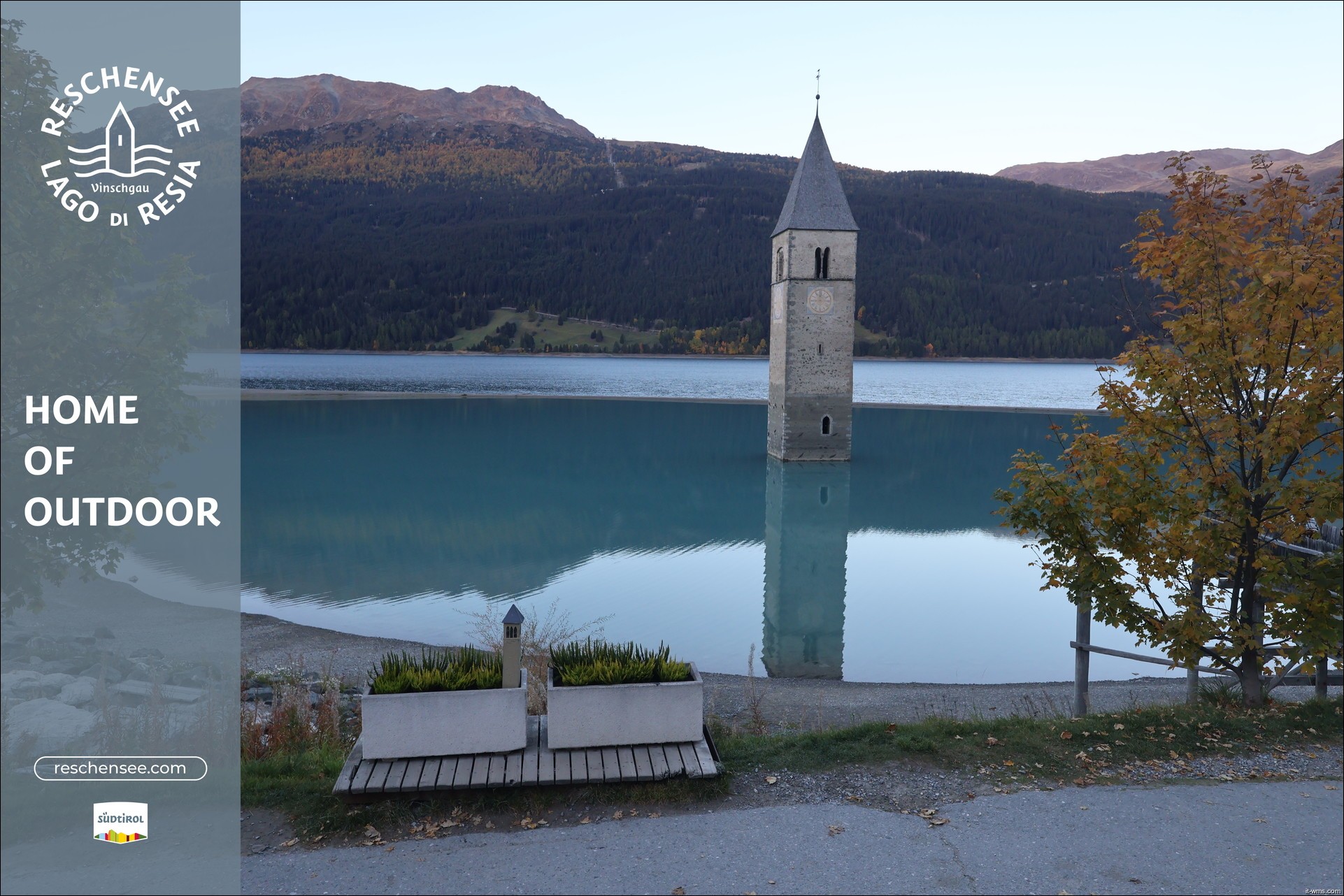 Archiv Foto Webcam Reschensee mit versunkenem Turm