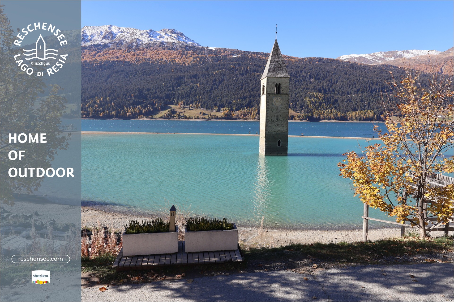 Archiv Foto Webcam Reschensee mit versunkenem Turm