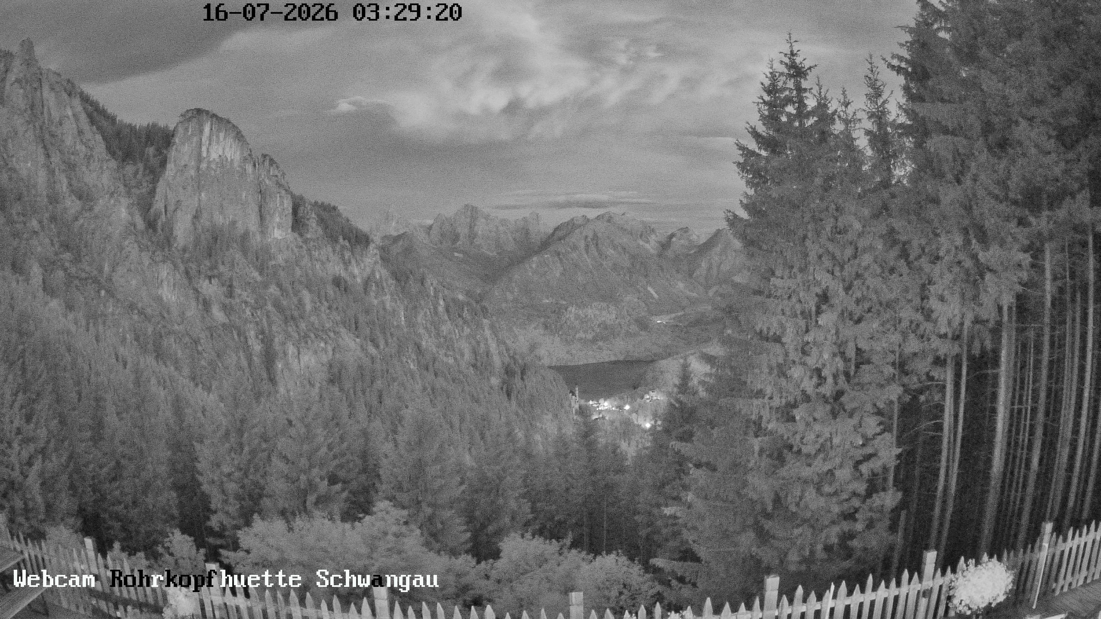 Archiv Foto Webcam Schwangau: Blick von der Rohrkopfhütte ins Tal