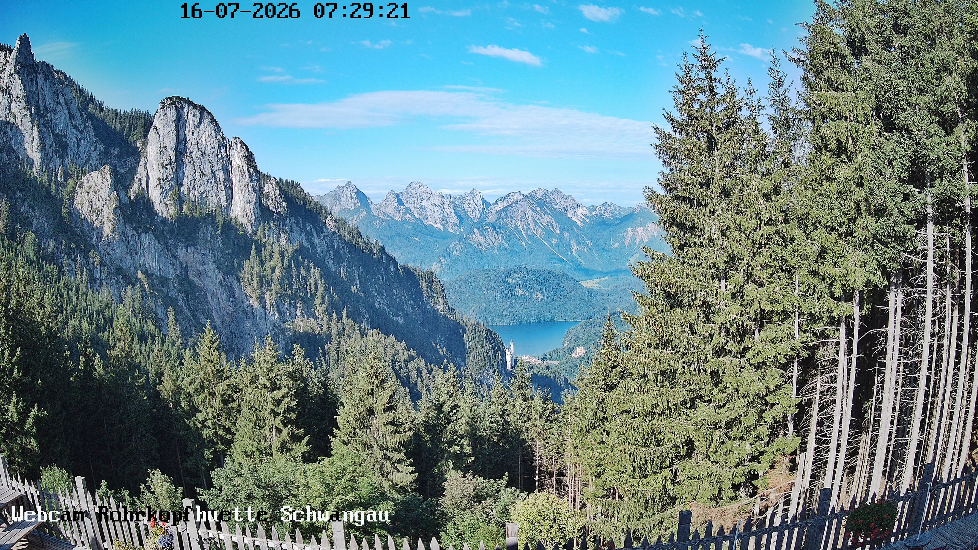 Archiv Foto Webcam Schwangau: Blick von der Rohrkopfhütte ins Tal