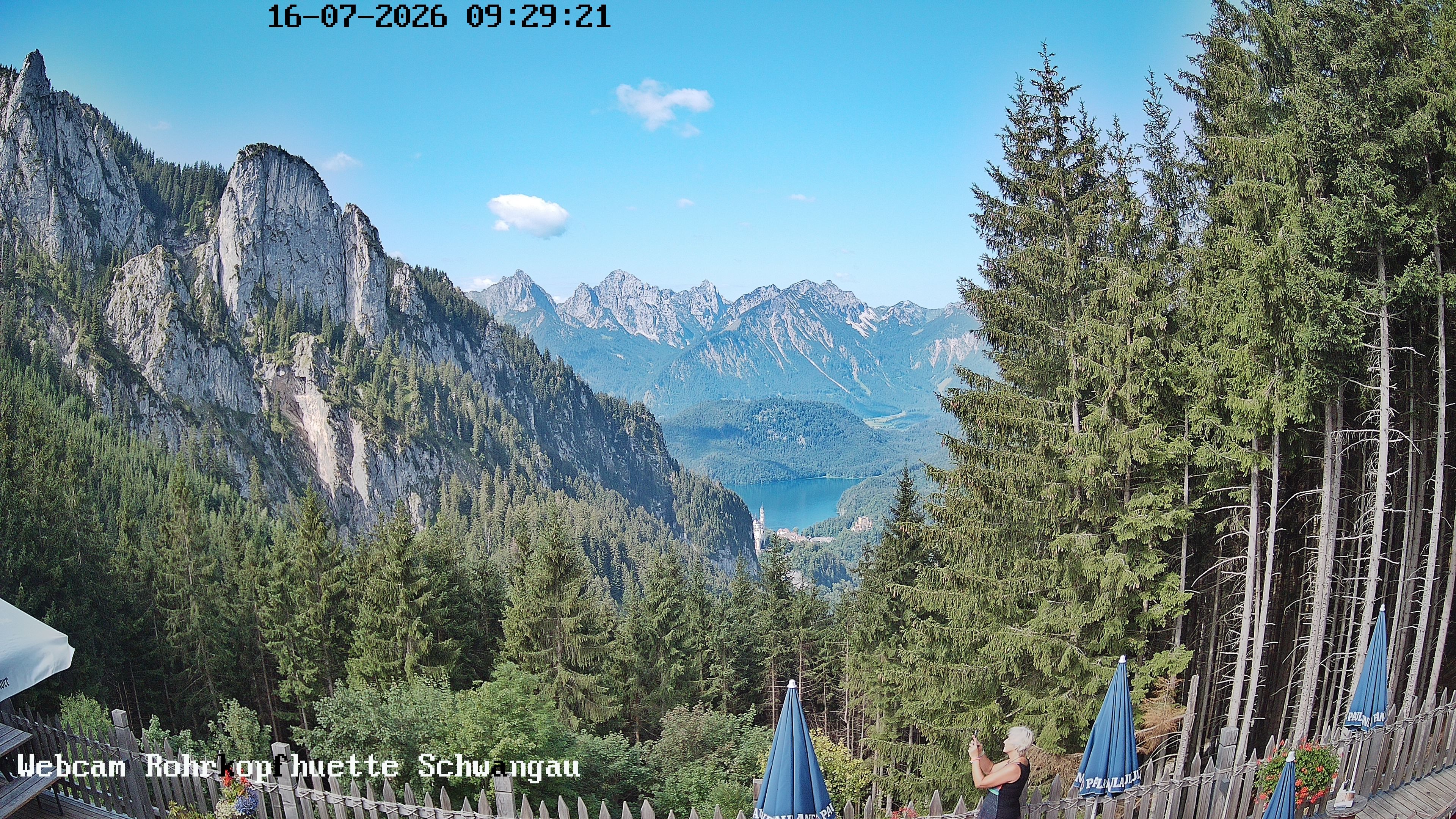 Archiv Foto Webcam Schwangau: Blick von der Rohrkopfhütte ins Tal