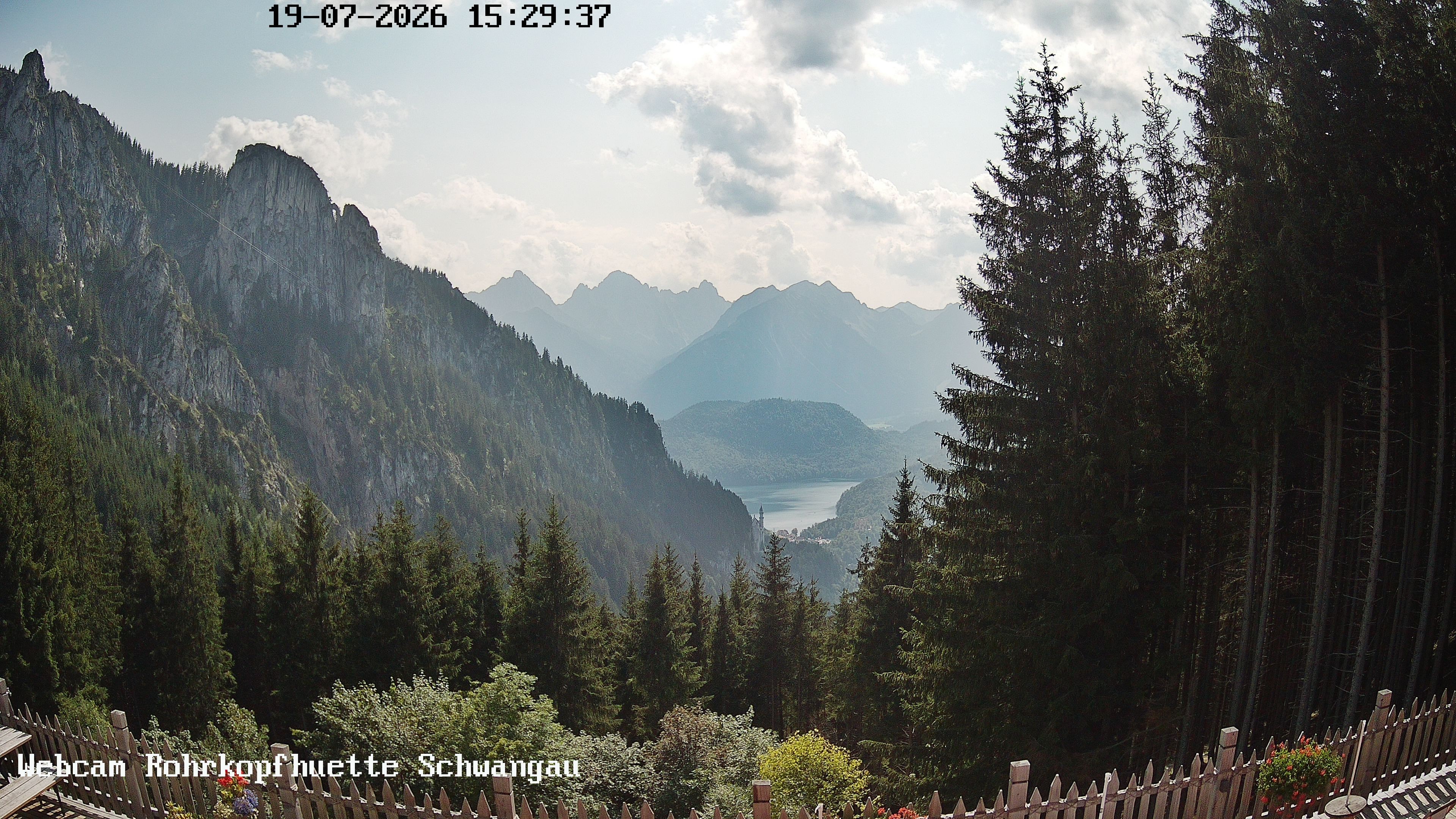 Archiv Foto Webcam Schwangau: Blick von der Rohrkopfhütte ins Tal