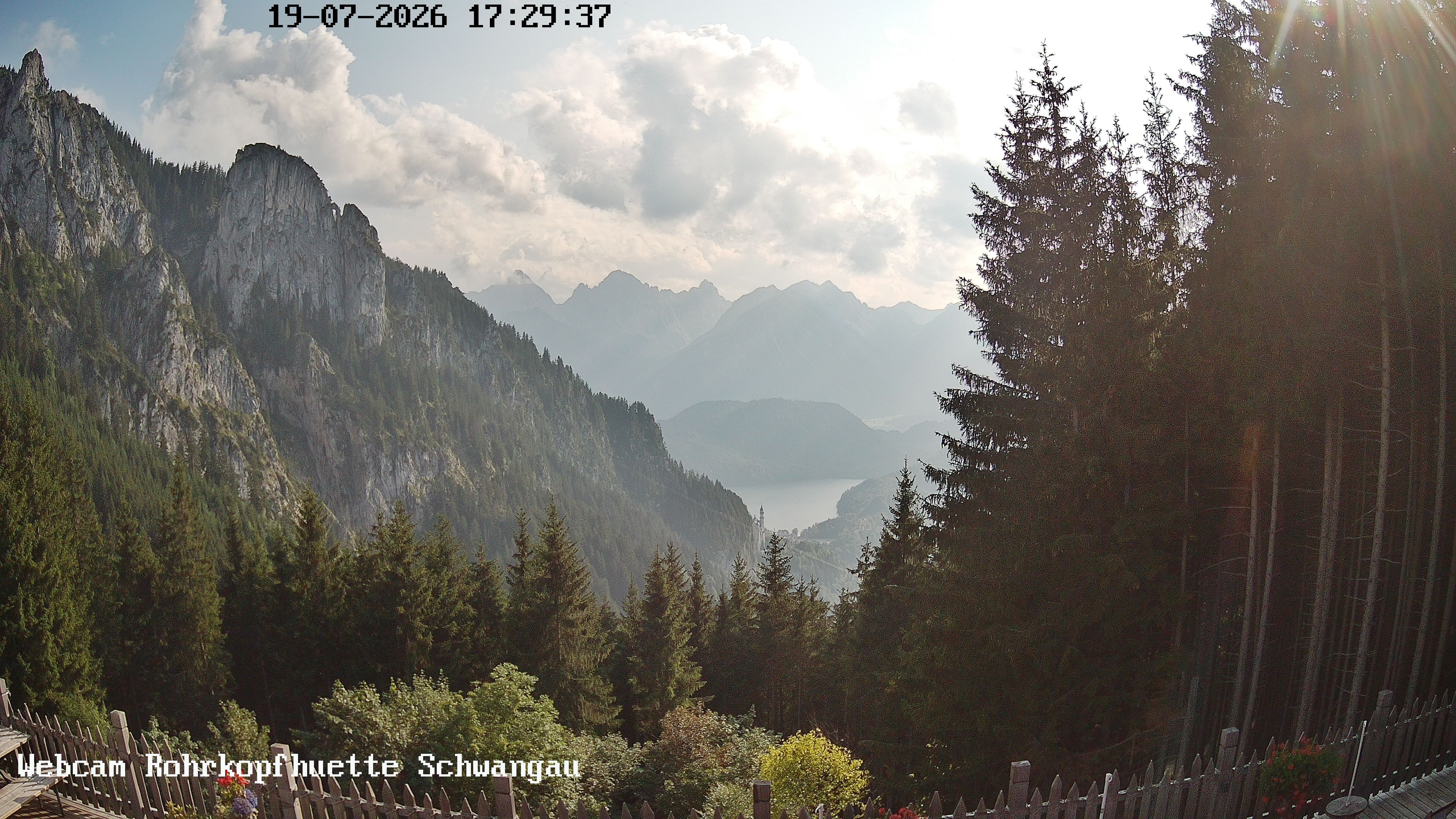 Archiv Foto Webcam Schwangau: Blick von der Rohrkopfhütte ins Tal