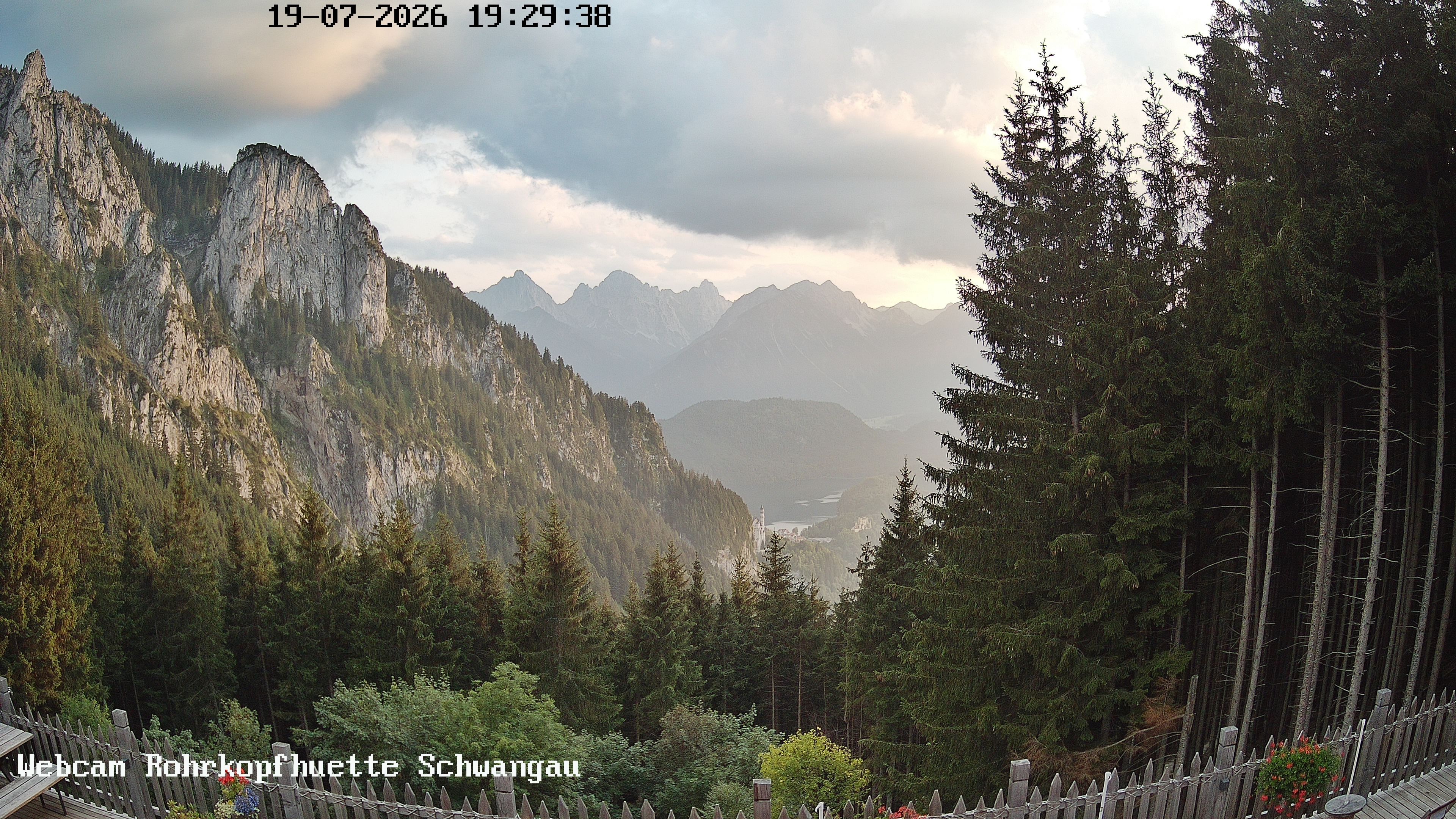 Archiv Foto Webcam Schwangau: Blick von der Rohrkopfhütte ins Tal