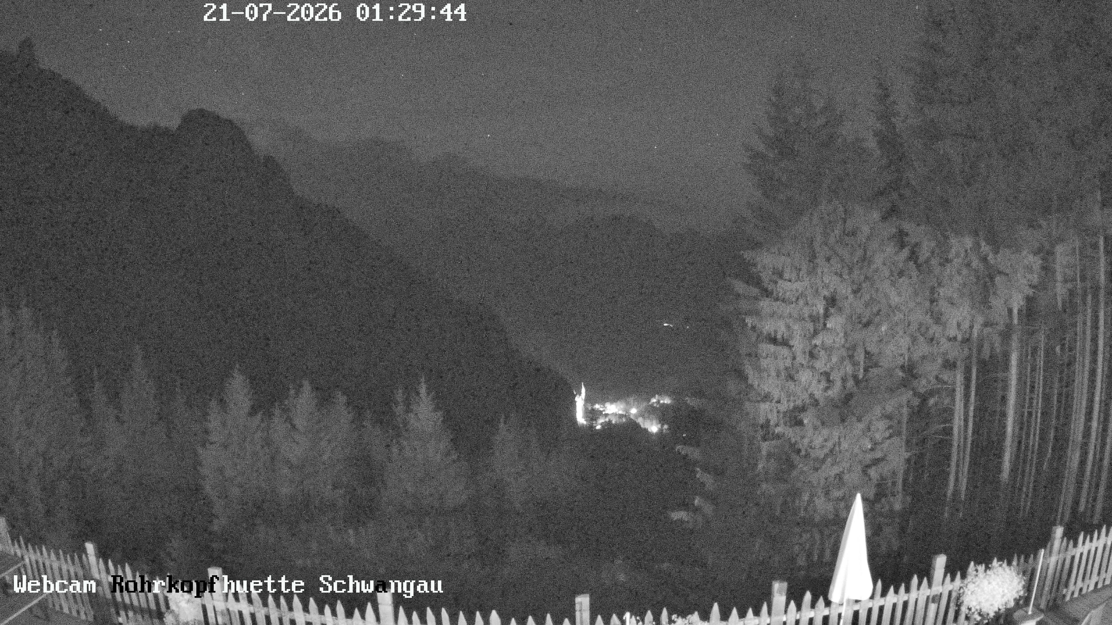 Archiv Foto Webcam Schwangau: Blick von der Rohrkopfhütte ins Tal