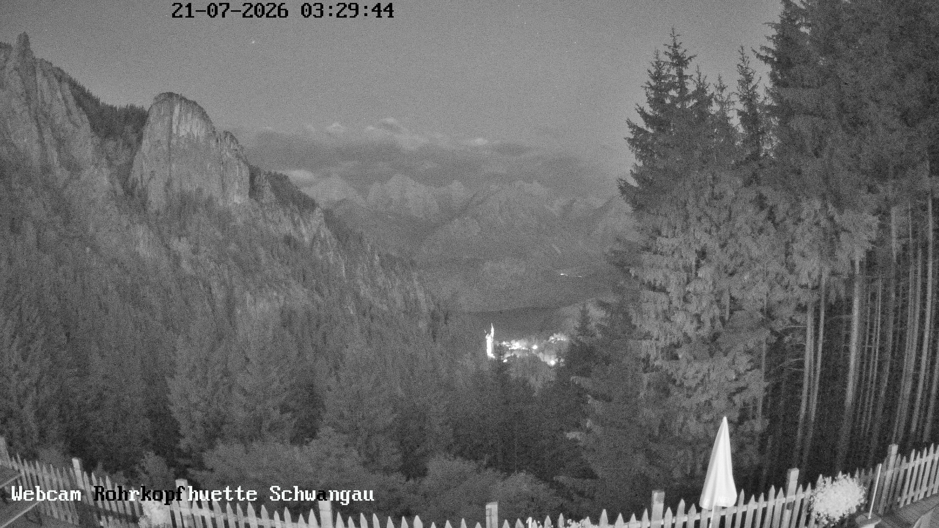 Archiv Foto Webcam Schwangau: Blick von der Rohrkopfhütte ins Tal