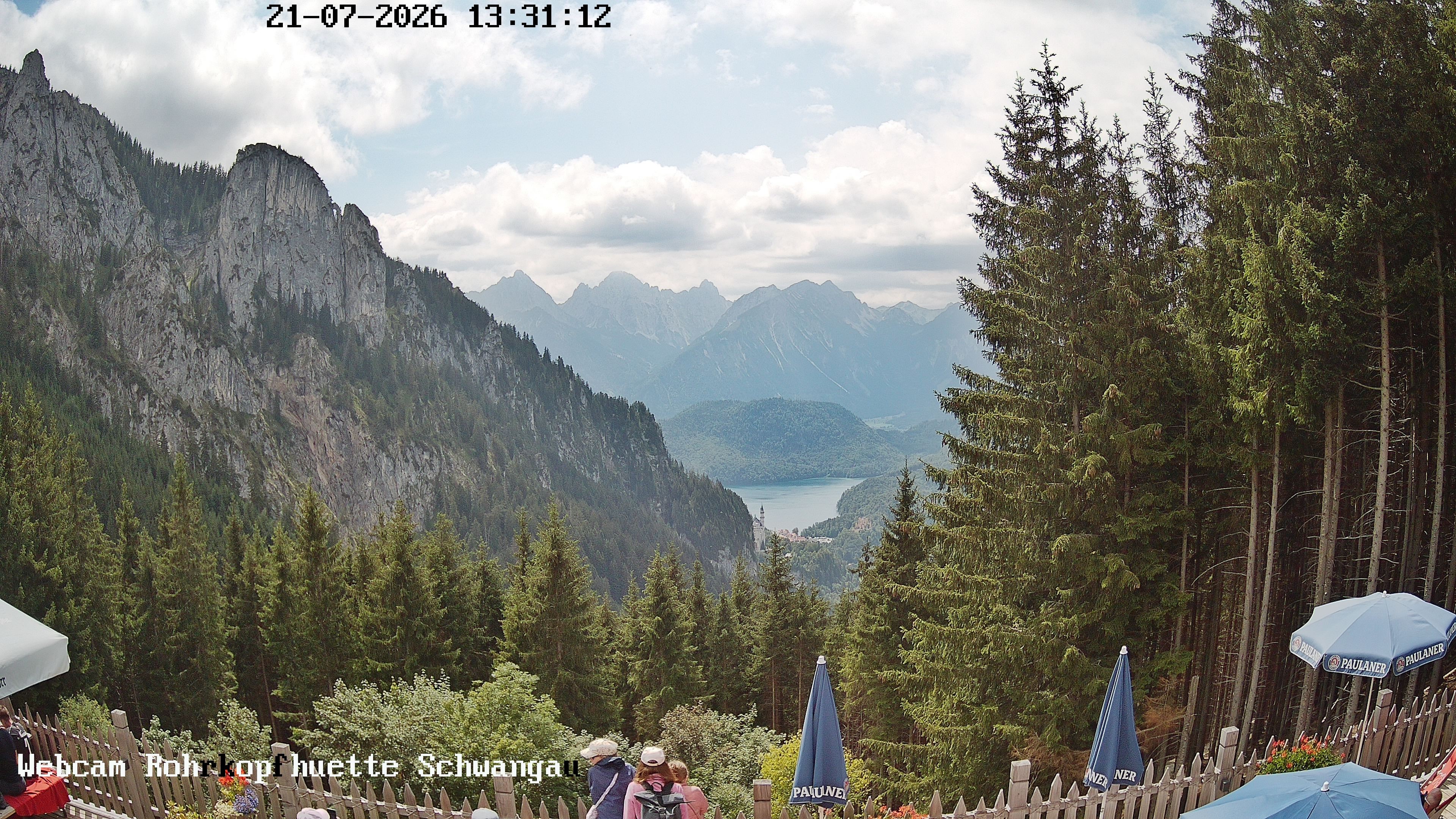 Archiv Foto Webcam Schwangau: Blick von der Rohrkopfhütte ins Tal