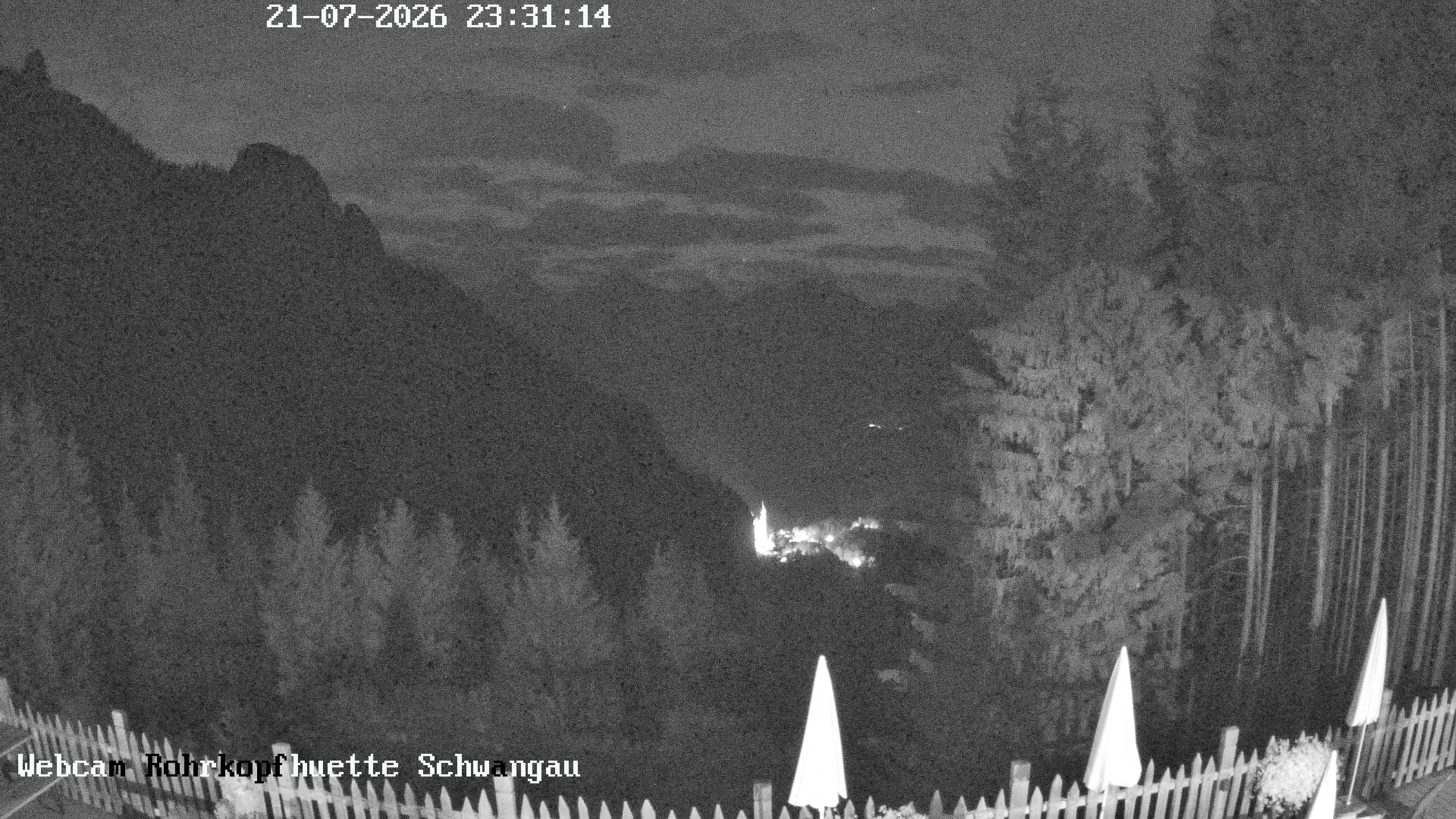 Archiv Foto Webcam Schwangau: Blick von der Rohrkopfhütte ins Tal