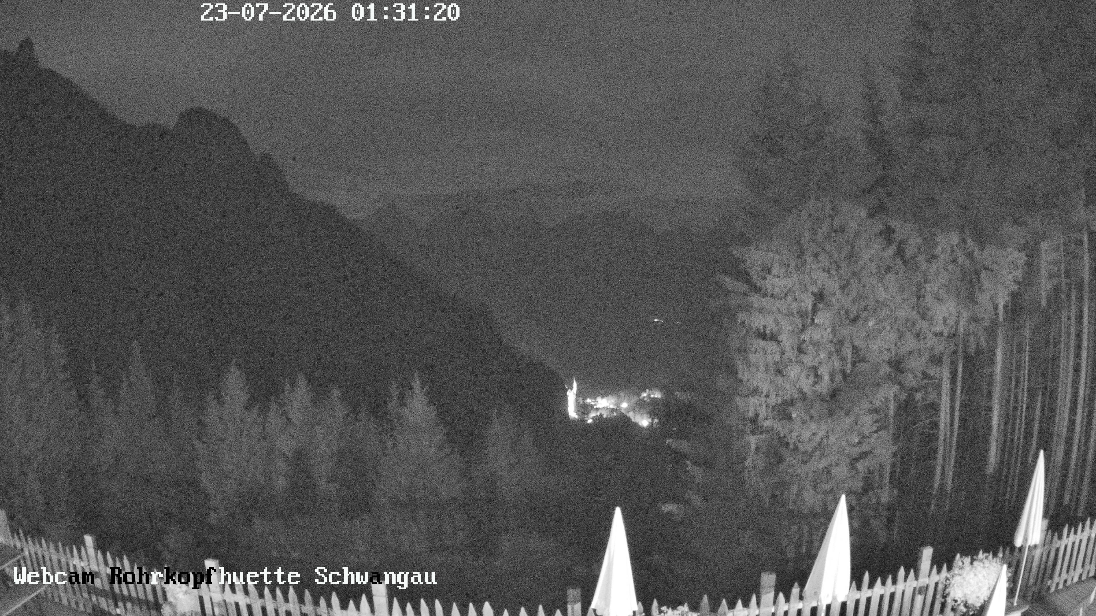 Archiv Foto Webcam Schwangau: Blick von der Rohrkopfhütte ins Tal