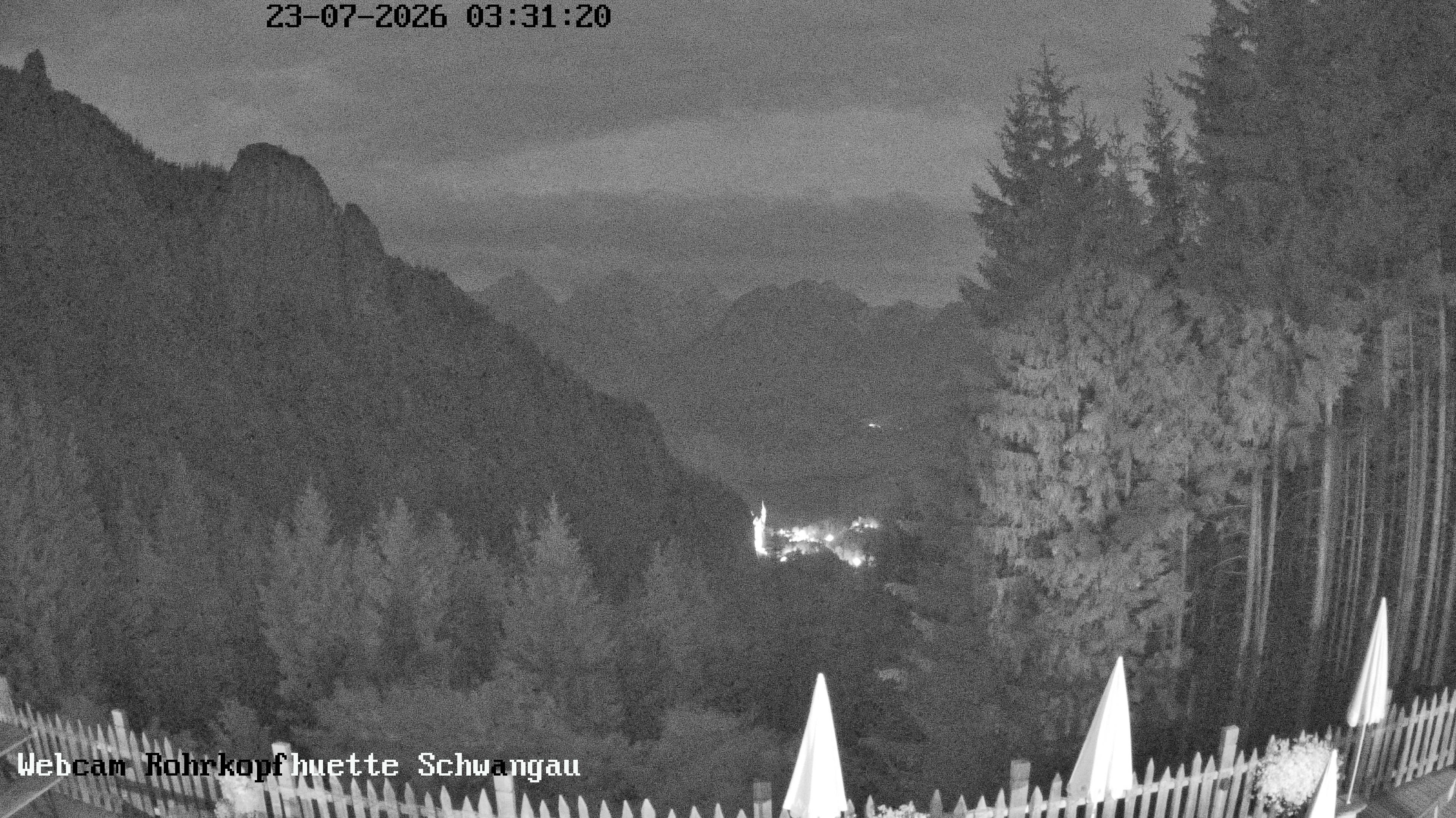 Archiv Foto Webcam Schwangau: Blick von der Rohrkopfhütte ins Tal