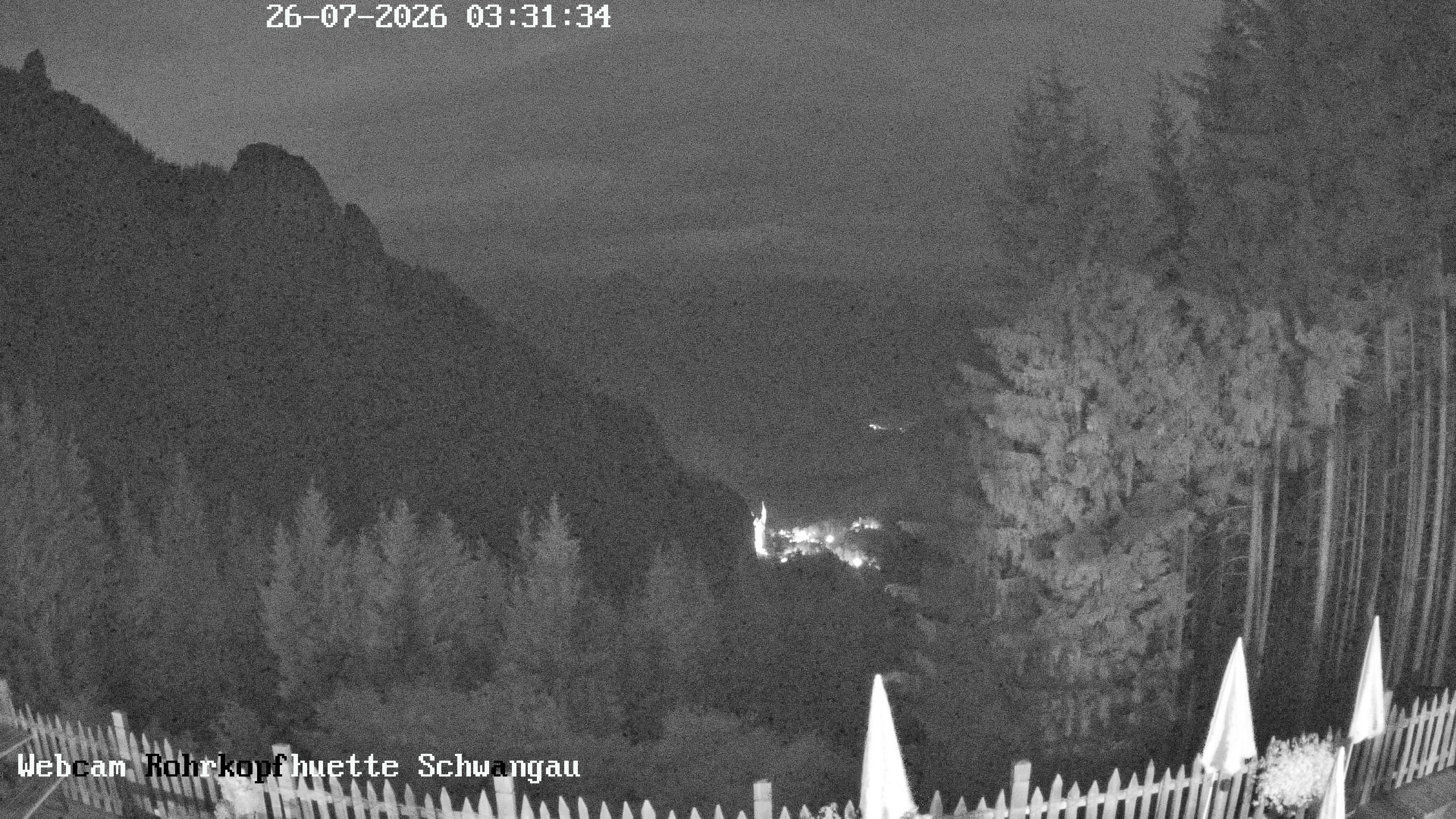 Archiv Foto Webcam Schwangau: Blick von der Rohrkopfhütte ins Tal