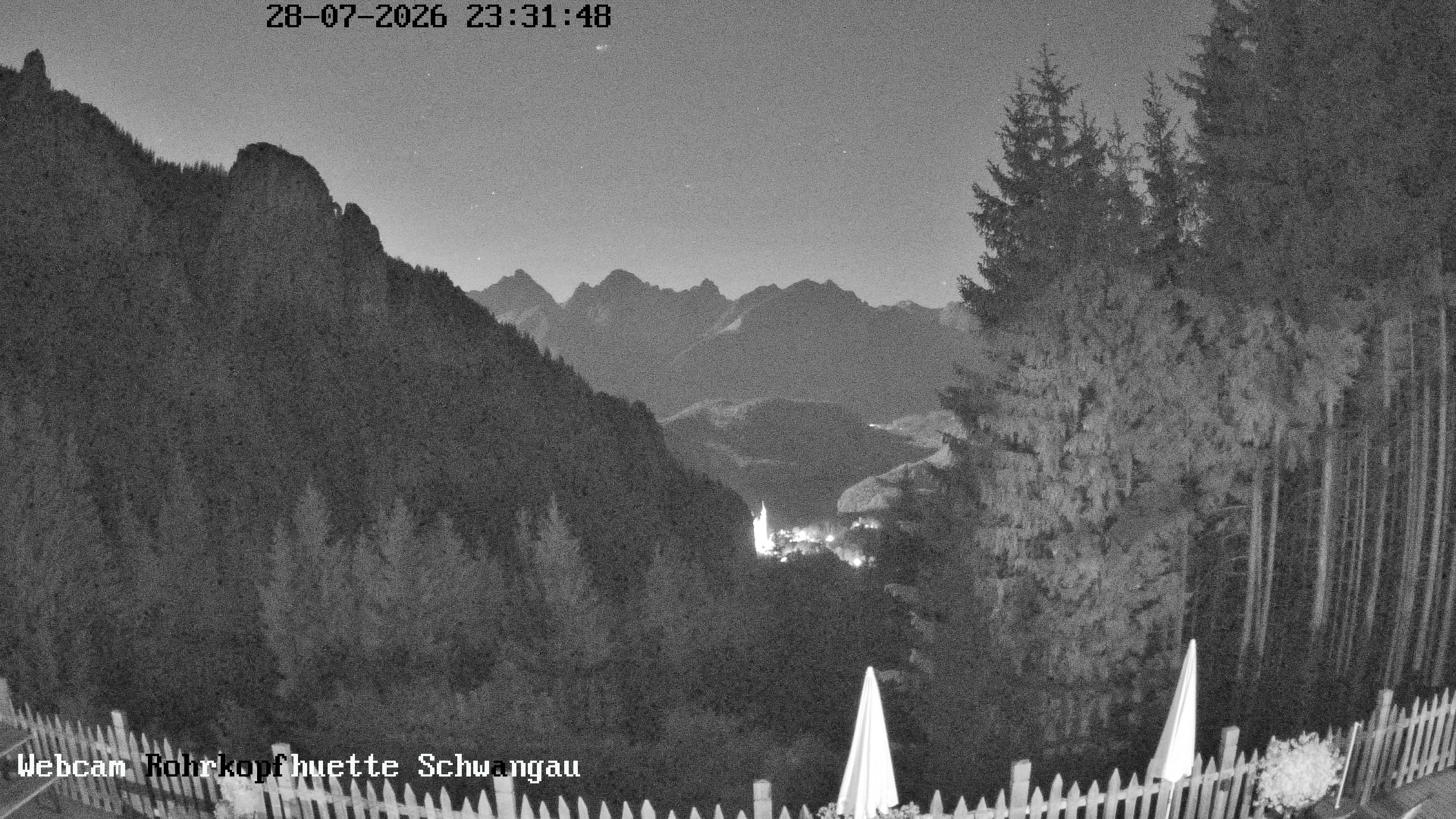 Archiv Foto Webcam Schwangau: Blick von der Rohrkopfhütte ins Tal