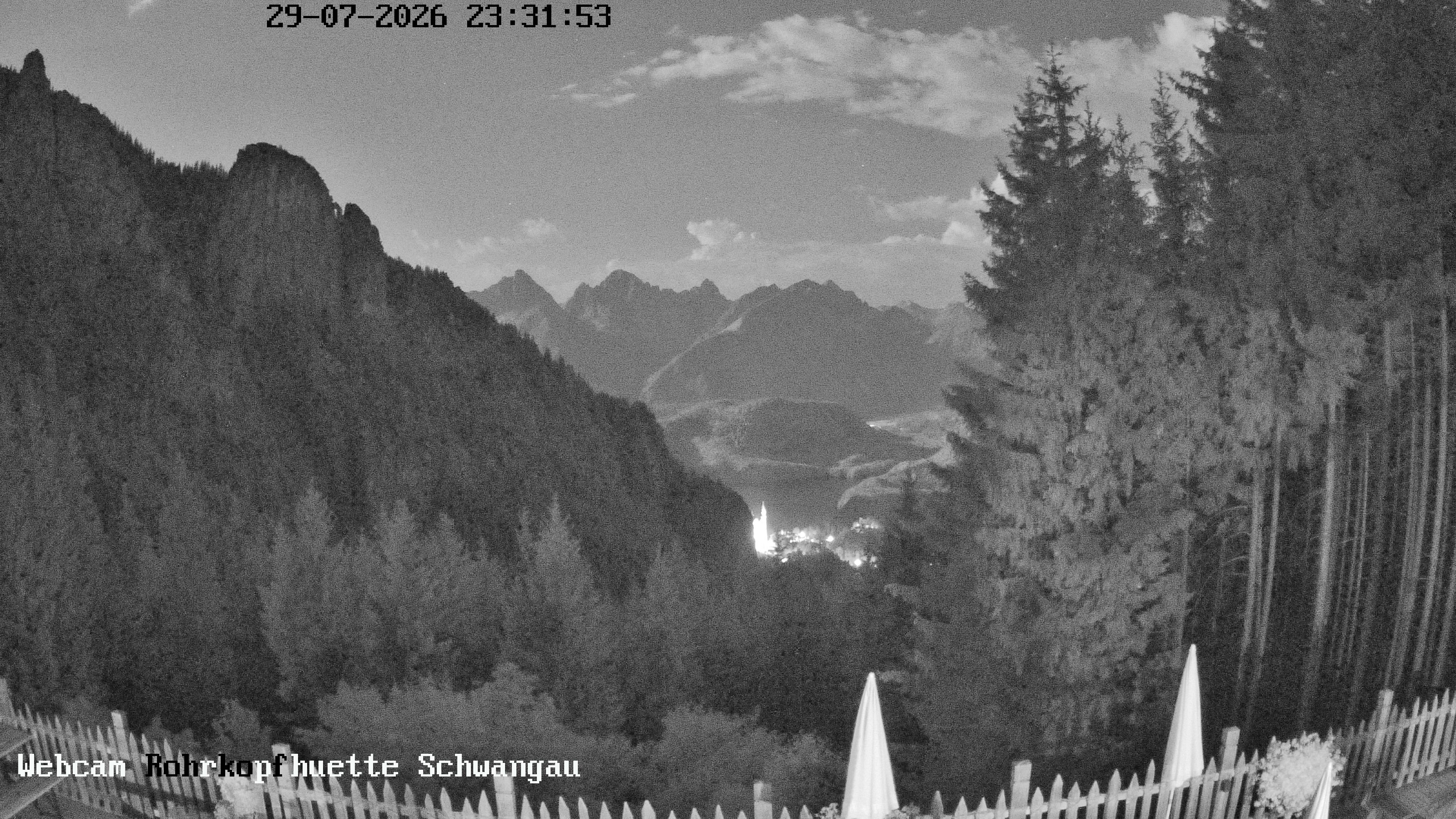 Archiv Foto Webcam Schwangau: Blick von der Rohrkopfhütte ins Tal