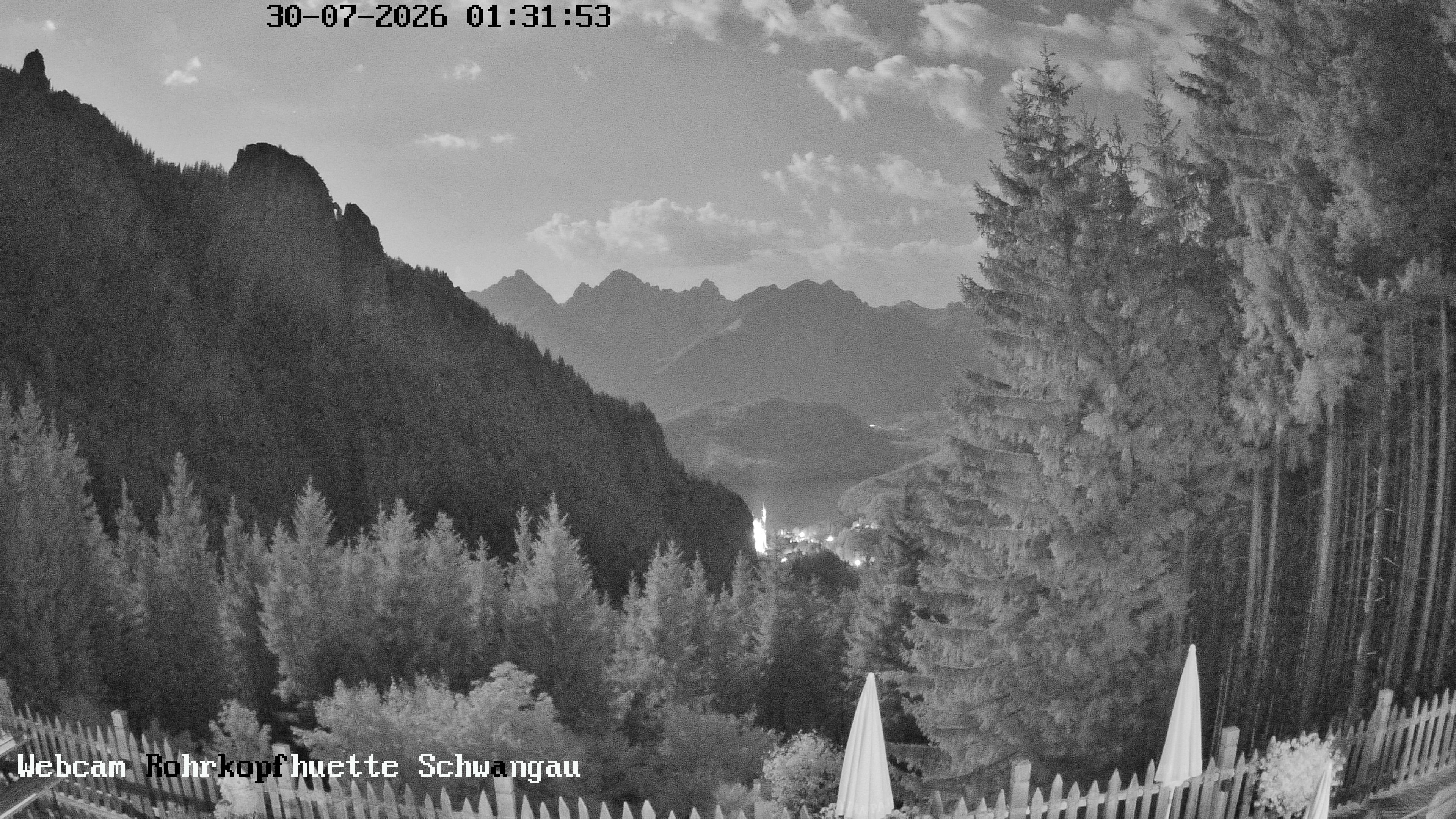 Archiv Foto Webcam Schwangau: Blick von der Rohrkopfhütte ins Tal