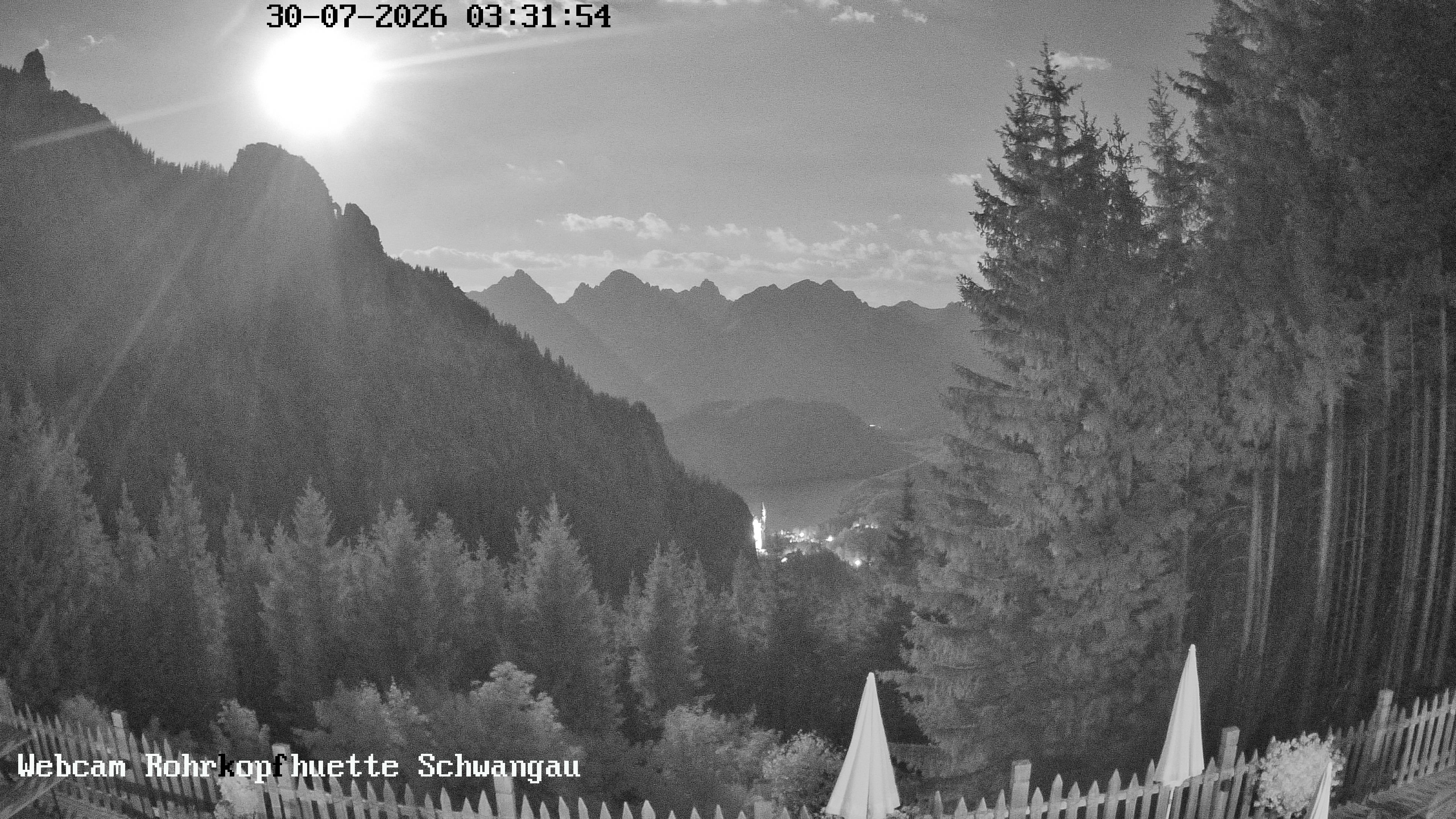 Archiv Foto Webcam Schwangau: Blick von der Rohrkopfhütte ins Tal