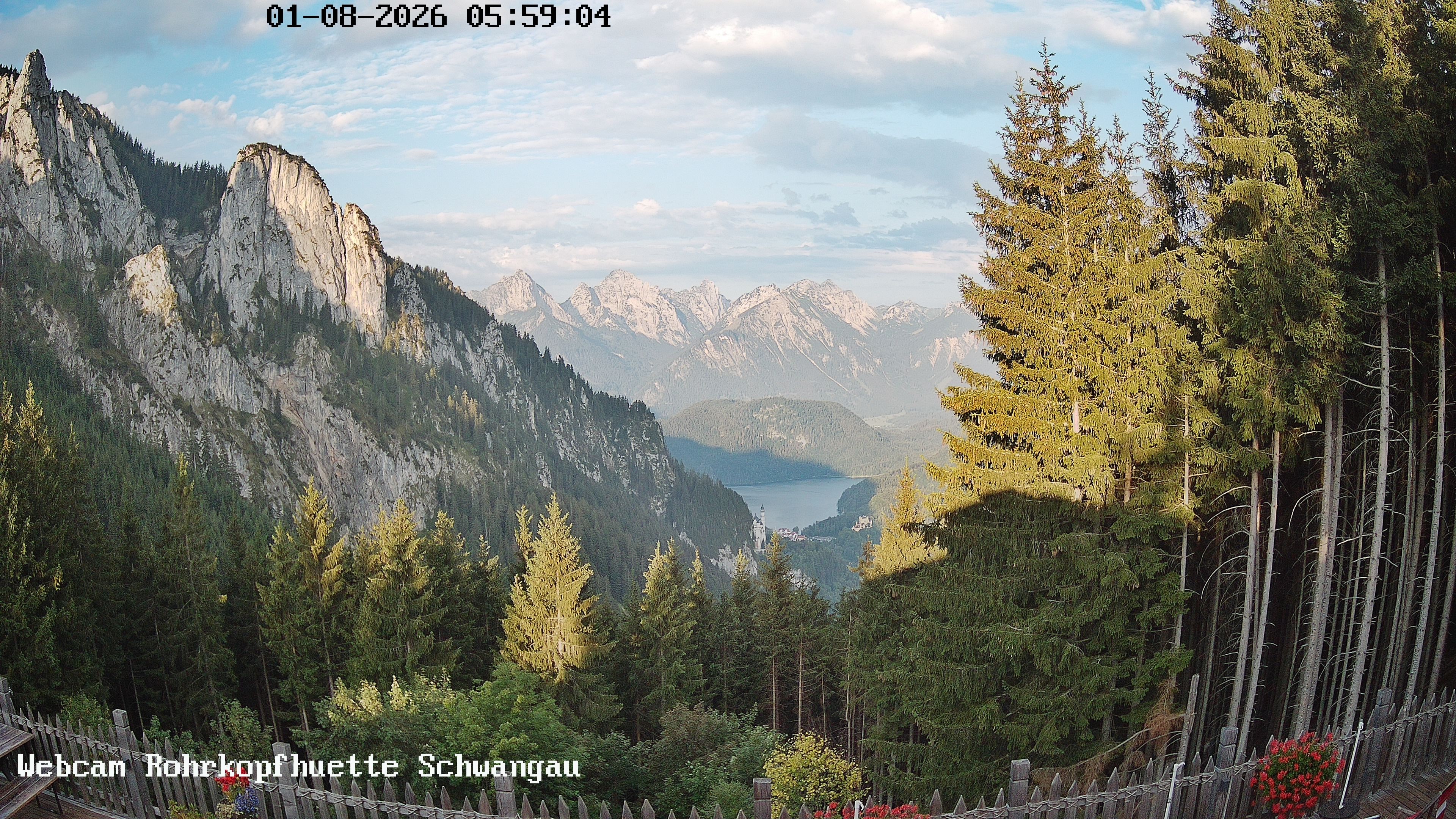 Archiv Foto Webcam Schwangau: Blick von der Rohrkopfhütte ins Tal