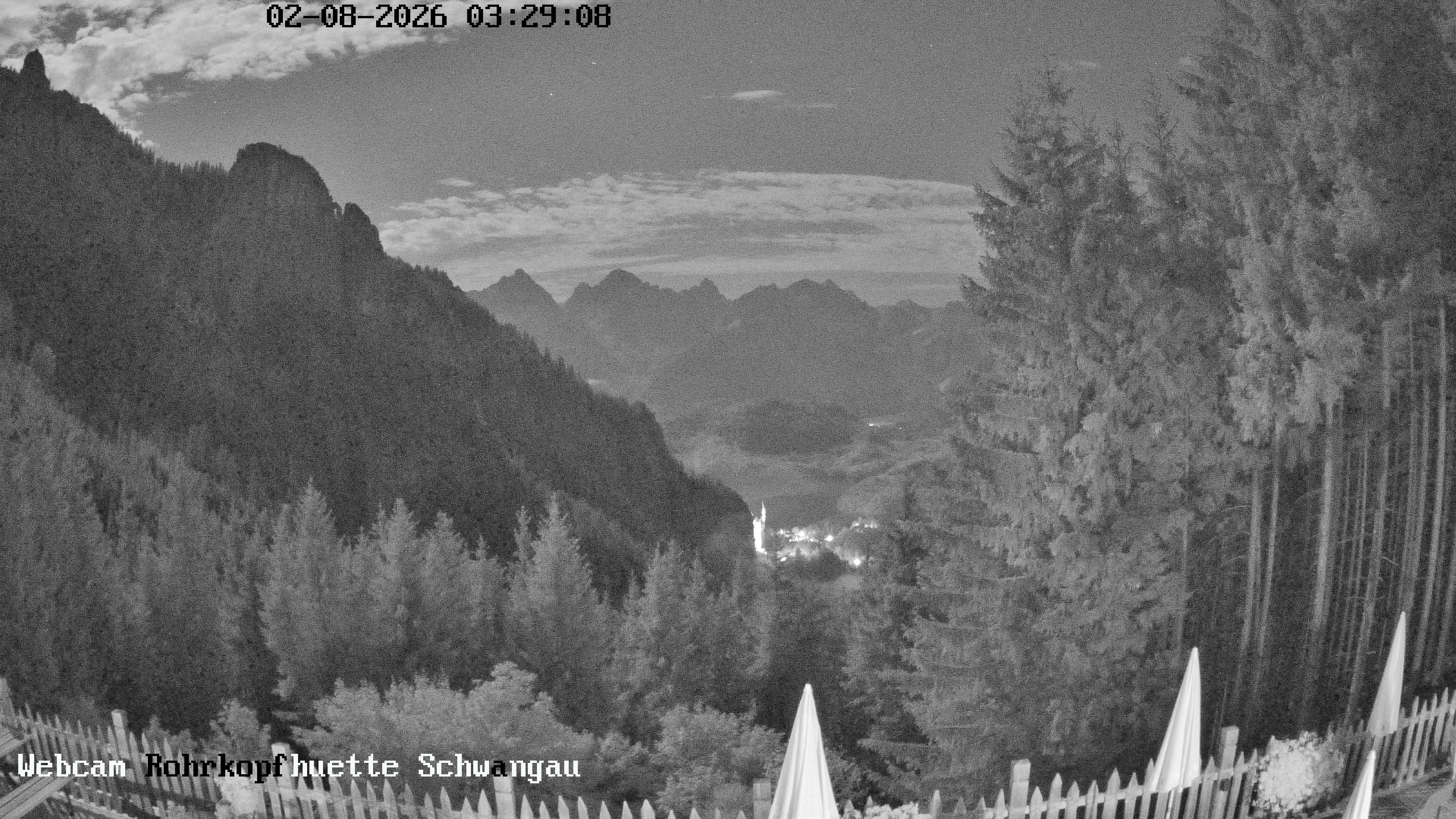Archiv Foto Webcam Schwangau: Blick von der Rohrkopfhütte ins Tal