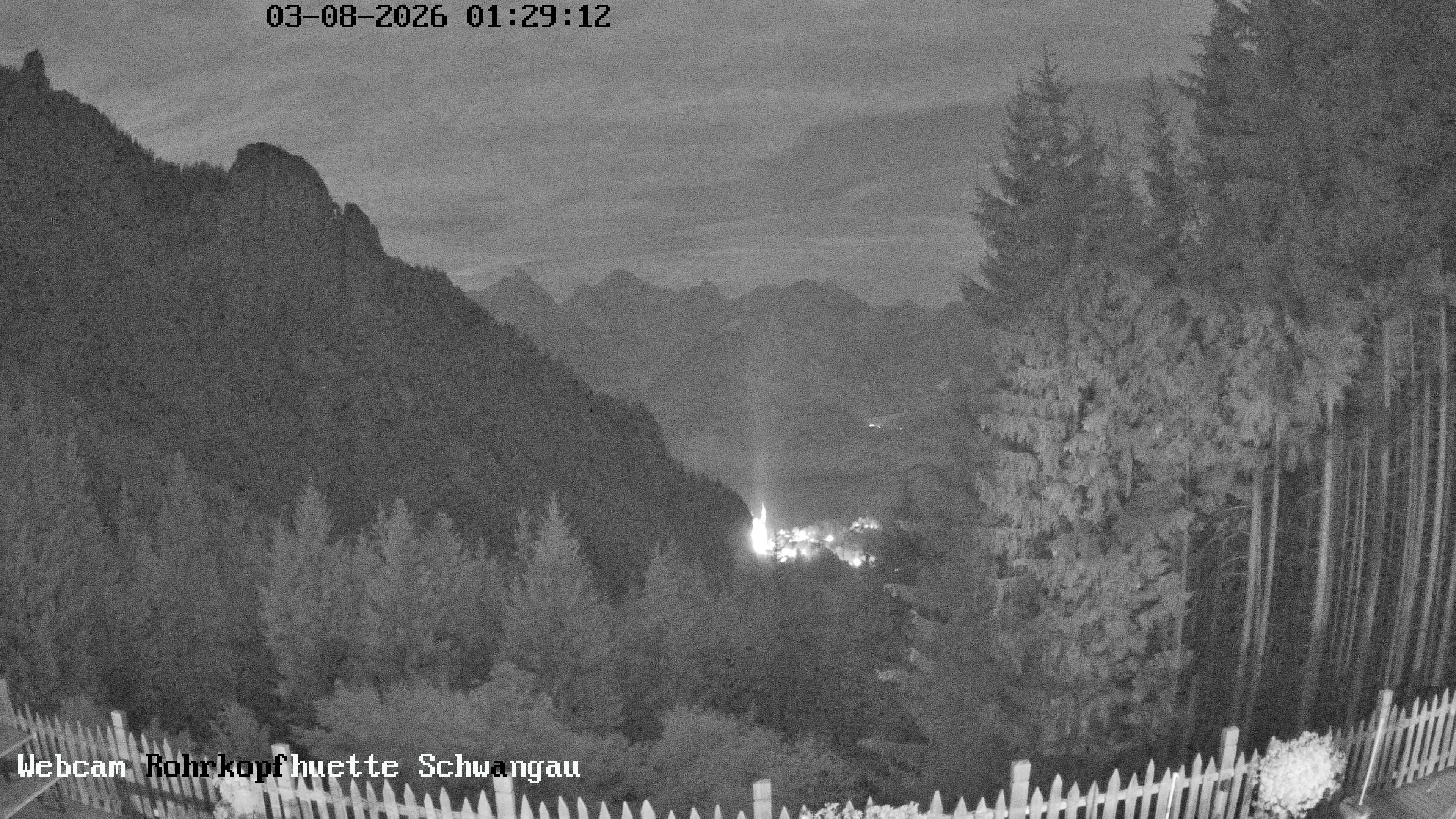 Archiv Foto Webcam Schwangau: Blick von der Rohrkopfhütte ins Tal